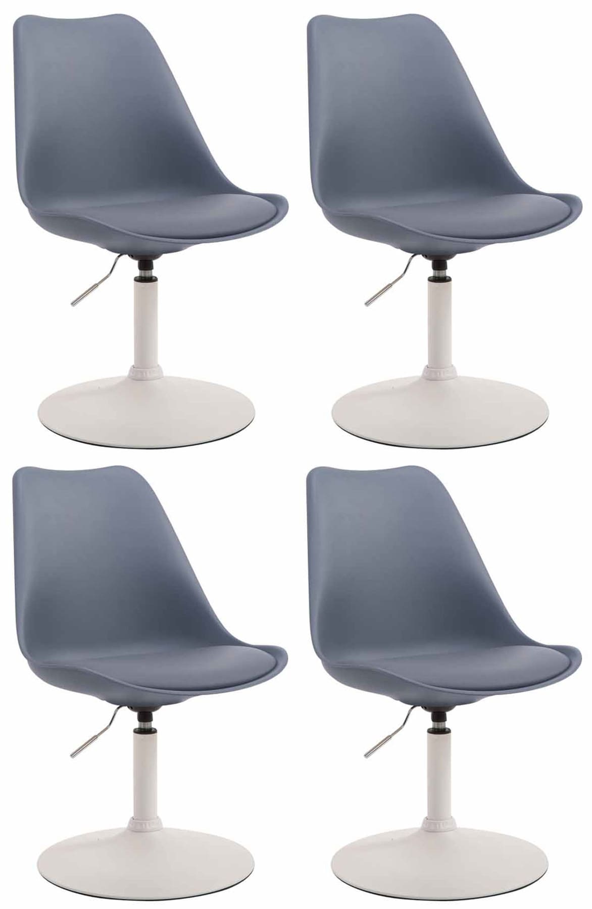 Set de 4 sillas de comedor Maverick con pie de trompeta