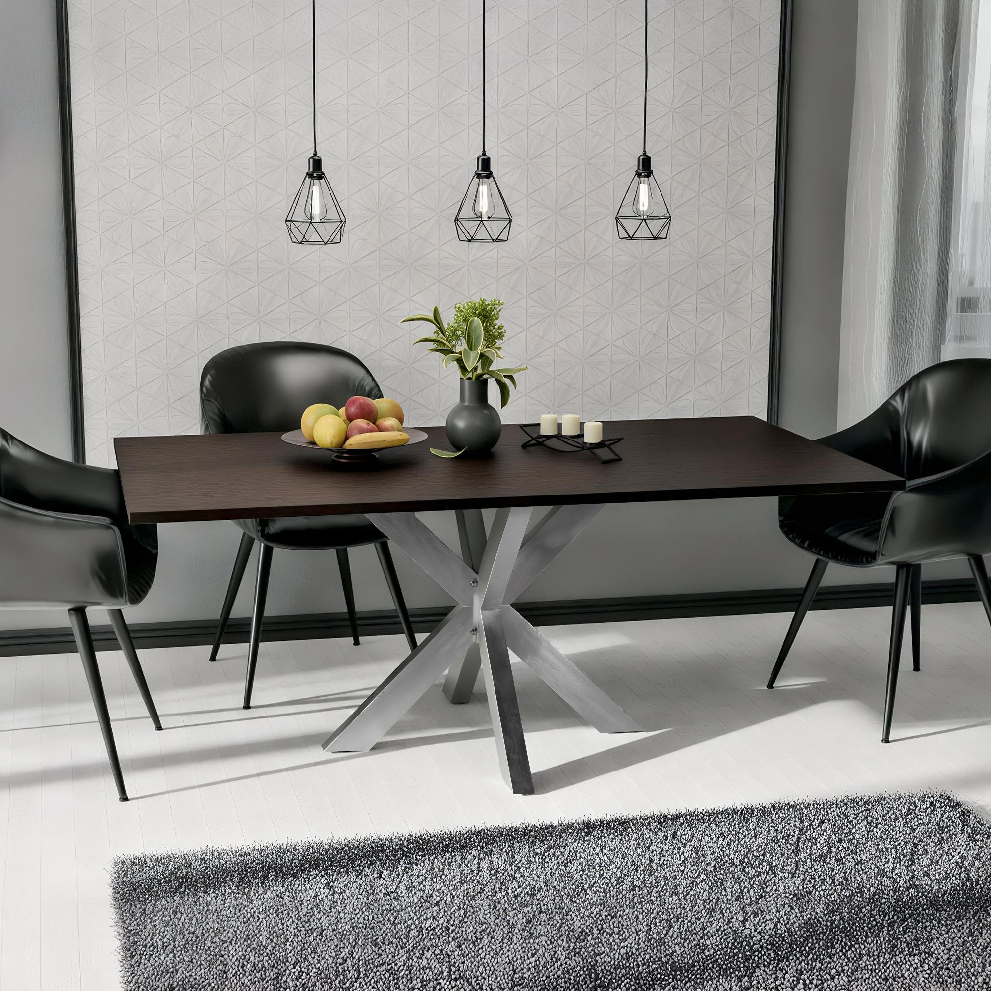 Base para mesa Duncan de acero inoxidable