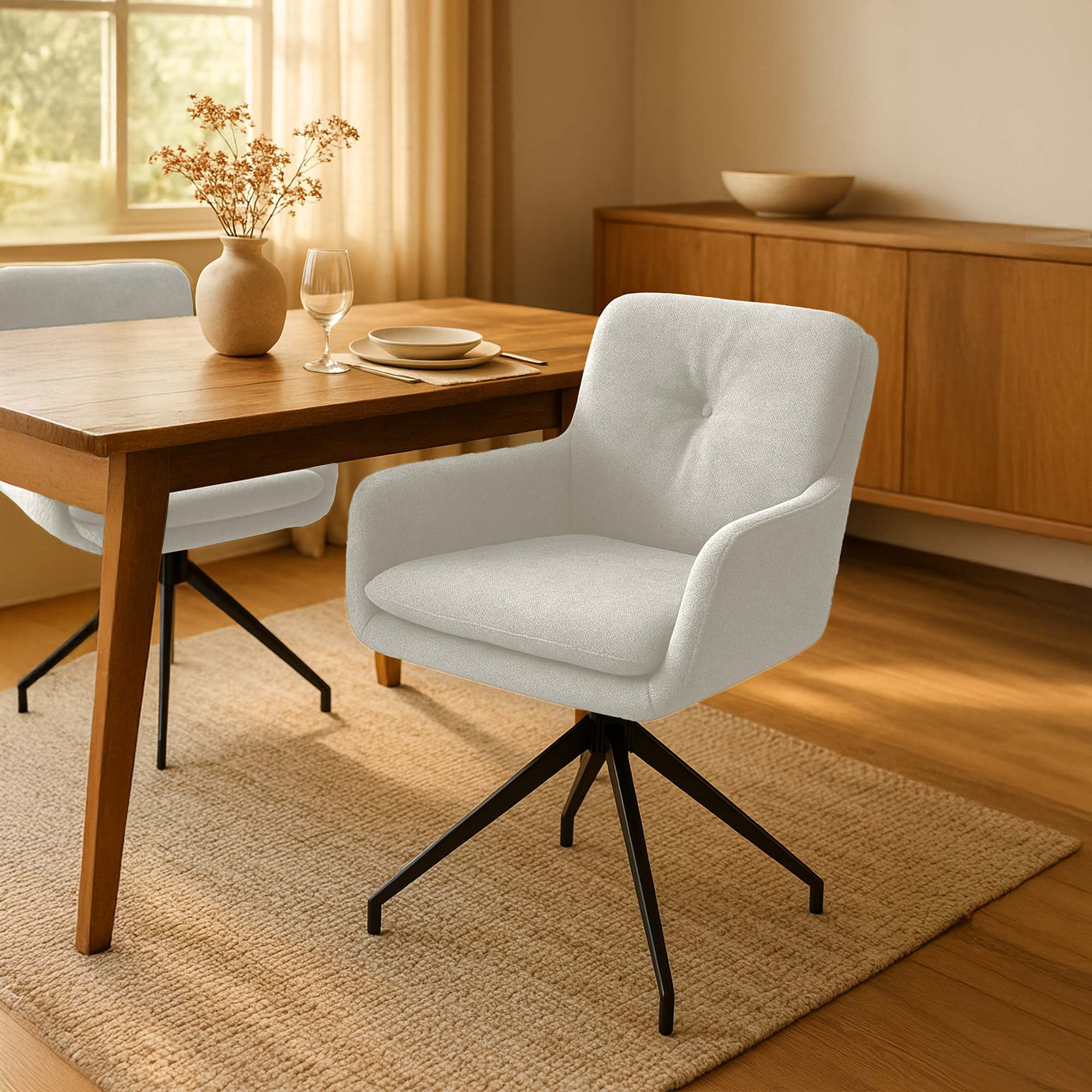 Silla de comedor Pickett tela