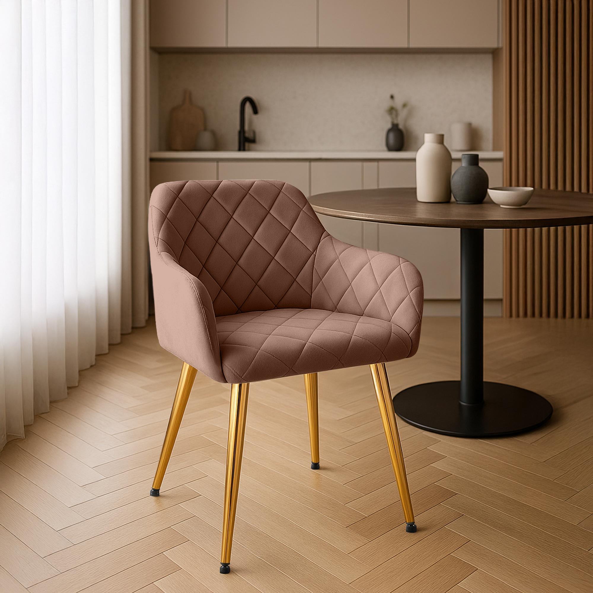 Silla de comedor Monett terciopelo