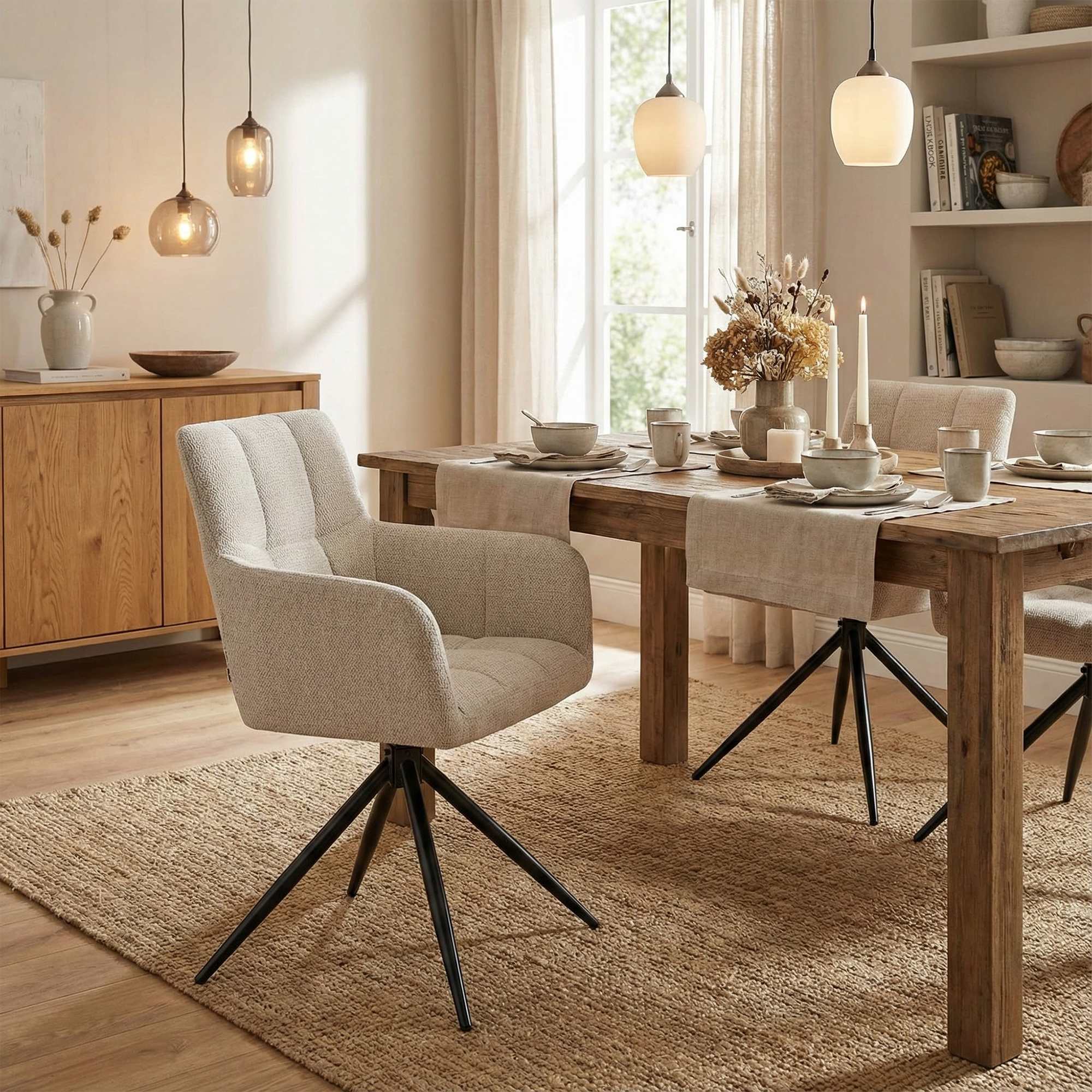 Juego de 2 sillas de comedor Jonah Tela