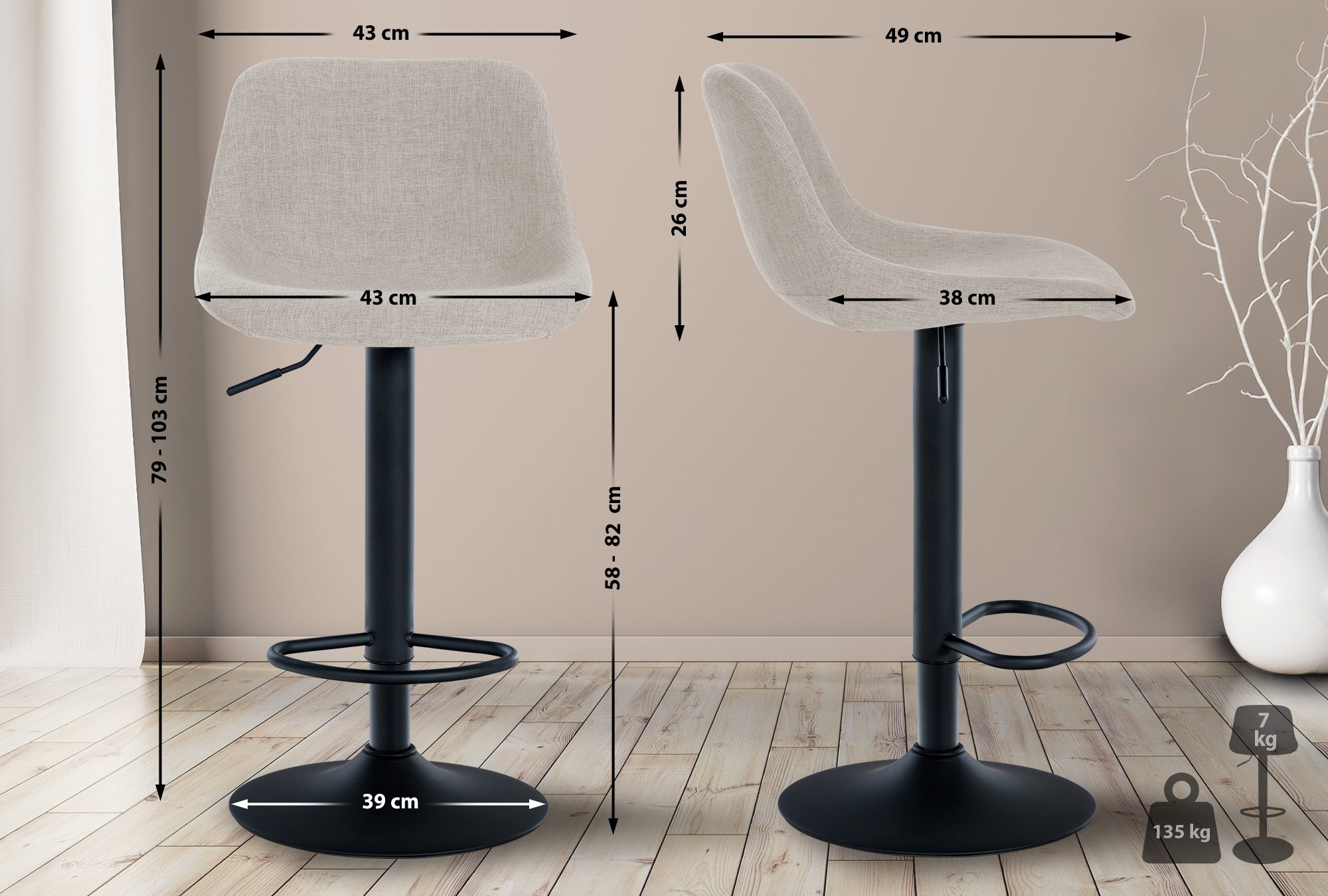 Taburete de bar Loft