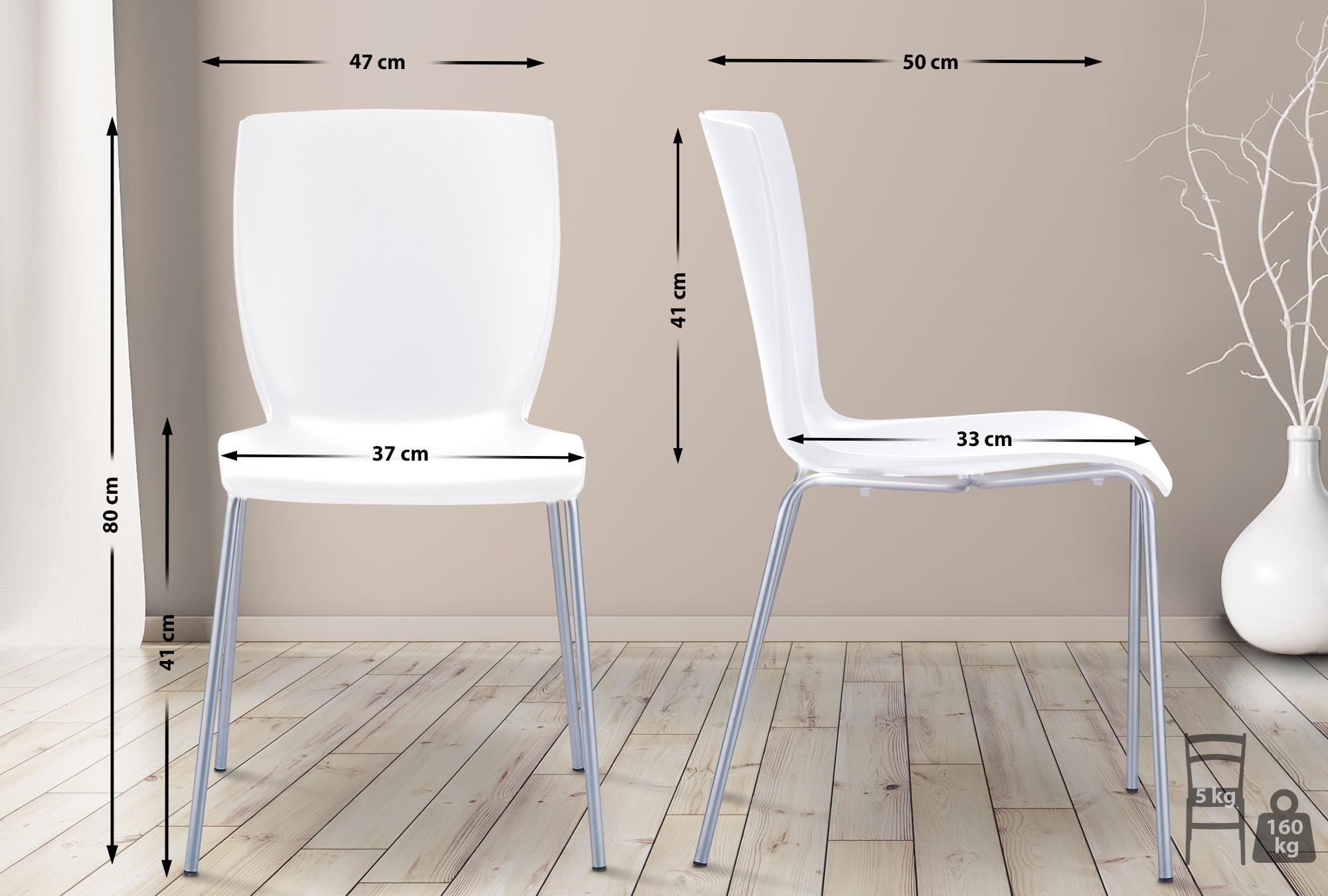 Set de 2 sillas apilables Mio