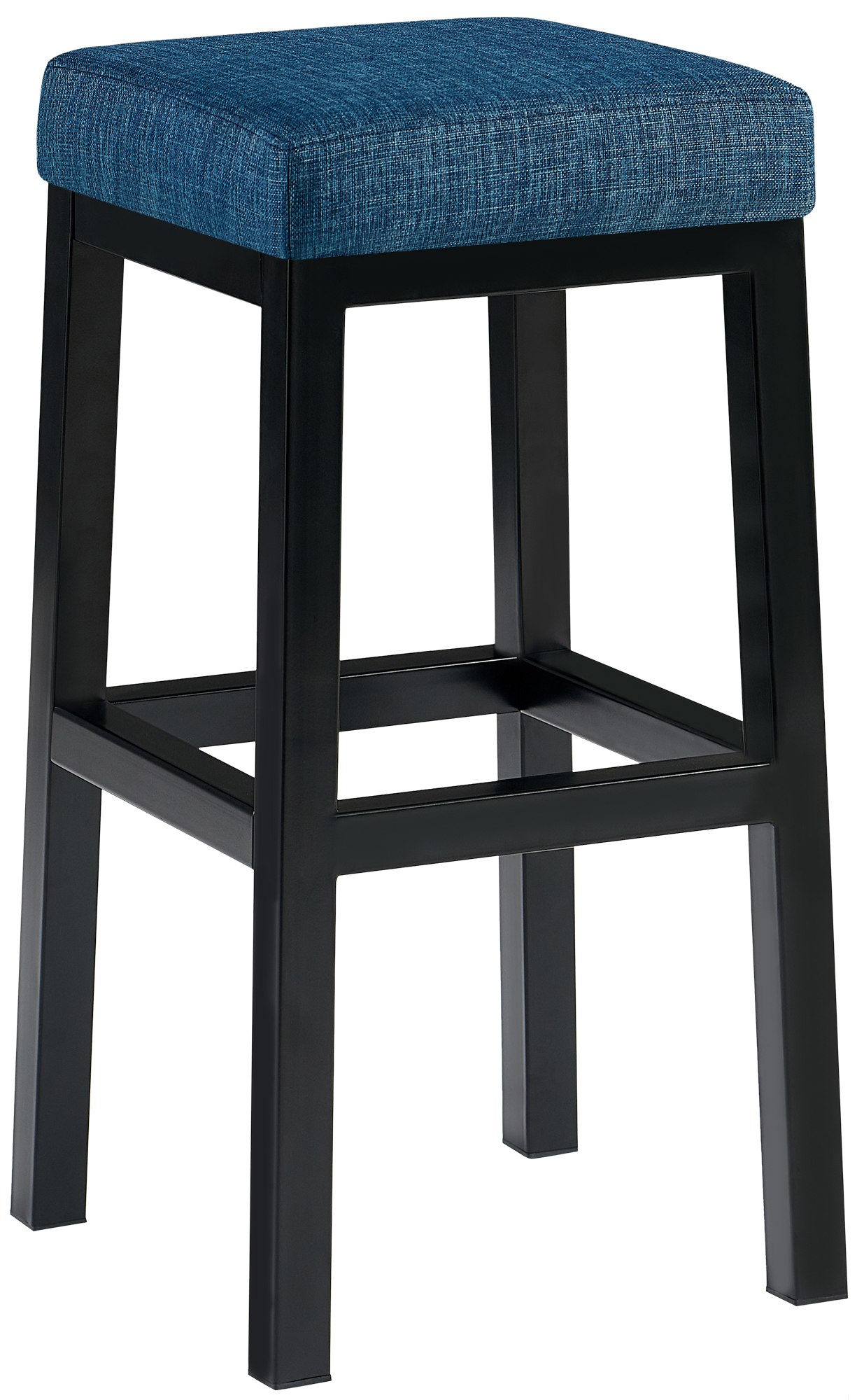 Taburete de bar Taylor Funda de tela Altura del asiento 78 cm Estructura de metal negro