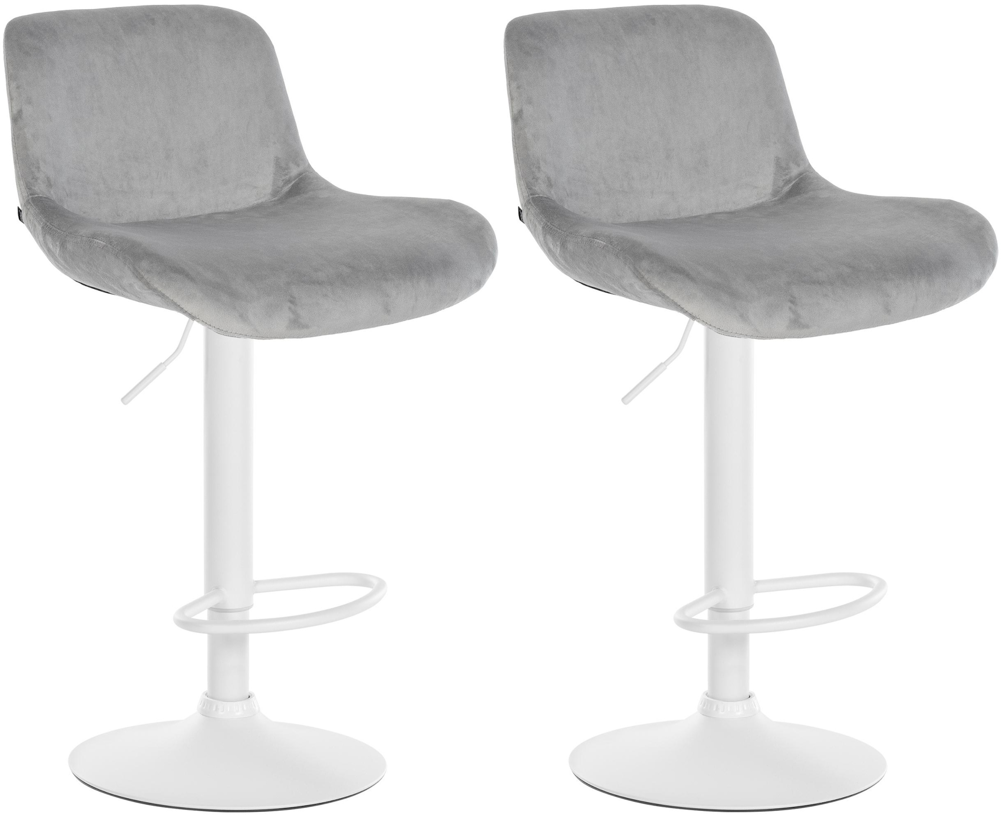 Lote de 2 taburetes de bar Solon Blanco