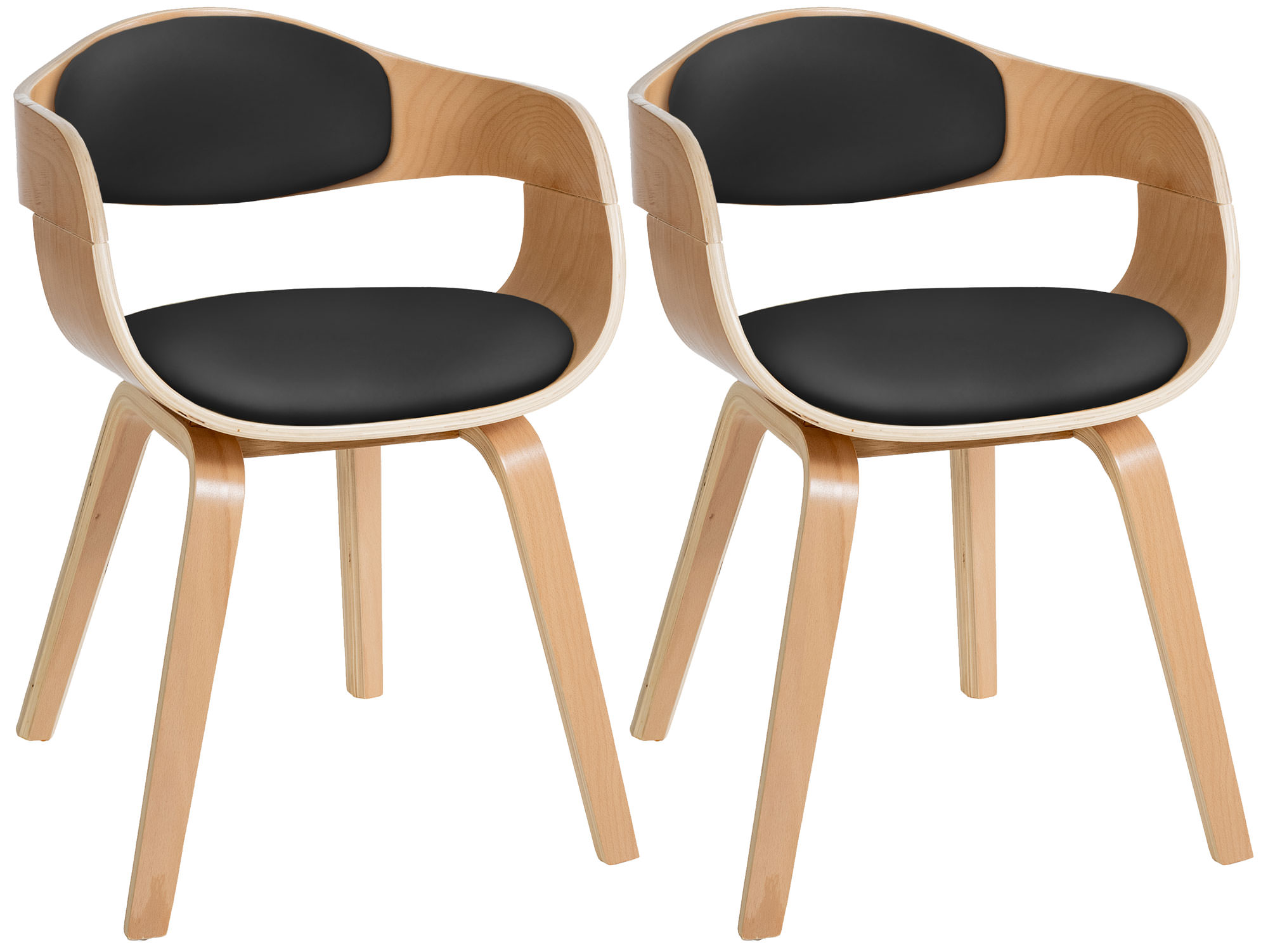 Set de 2 sillas de salón Kingston en polipiel