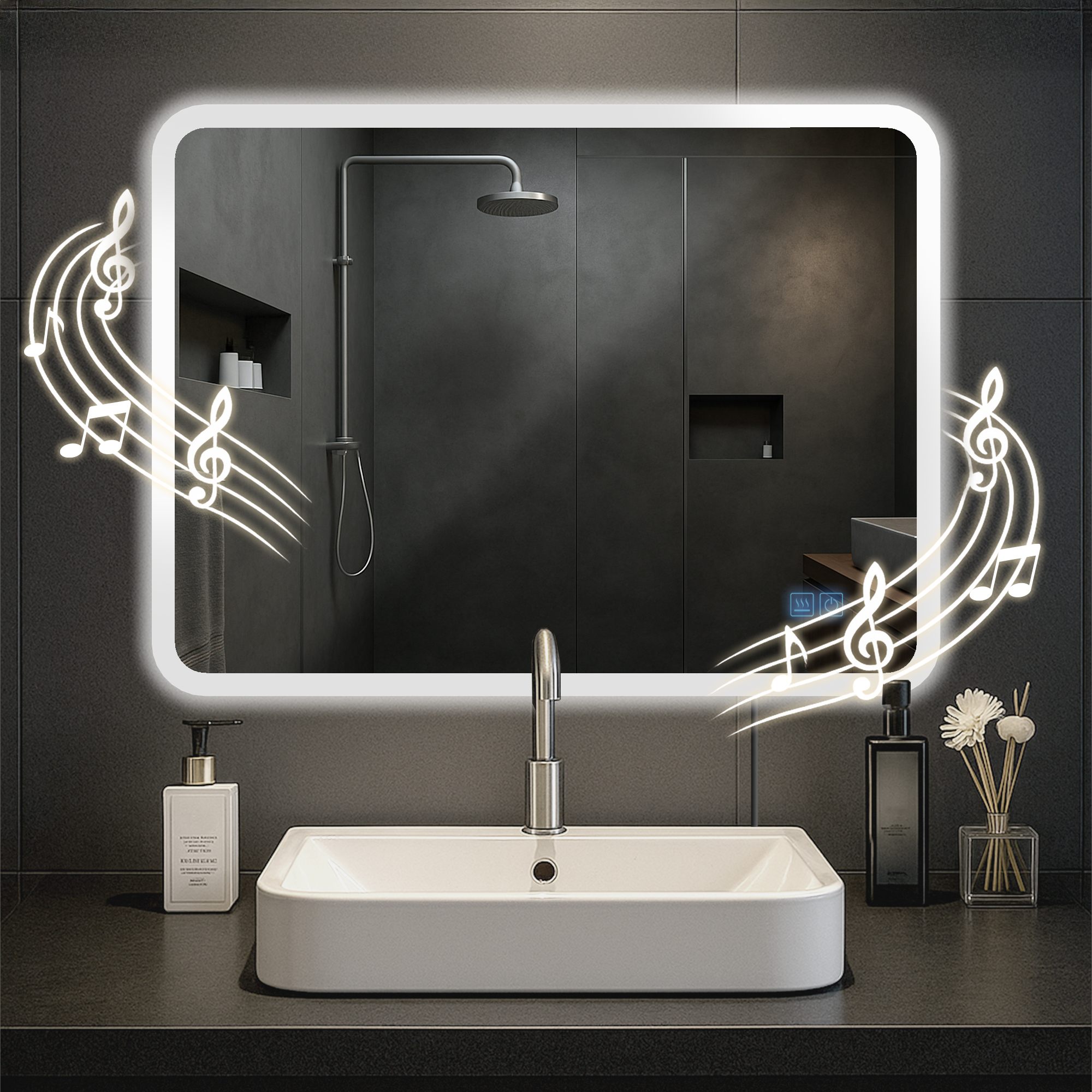 Espejo de baño Jericho con Bluetooth