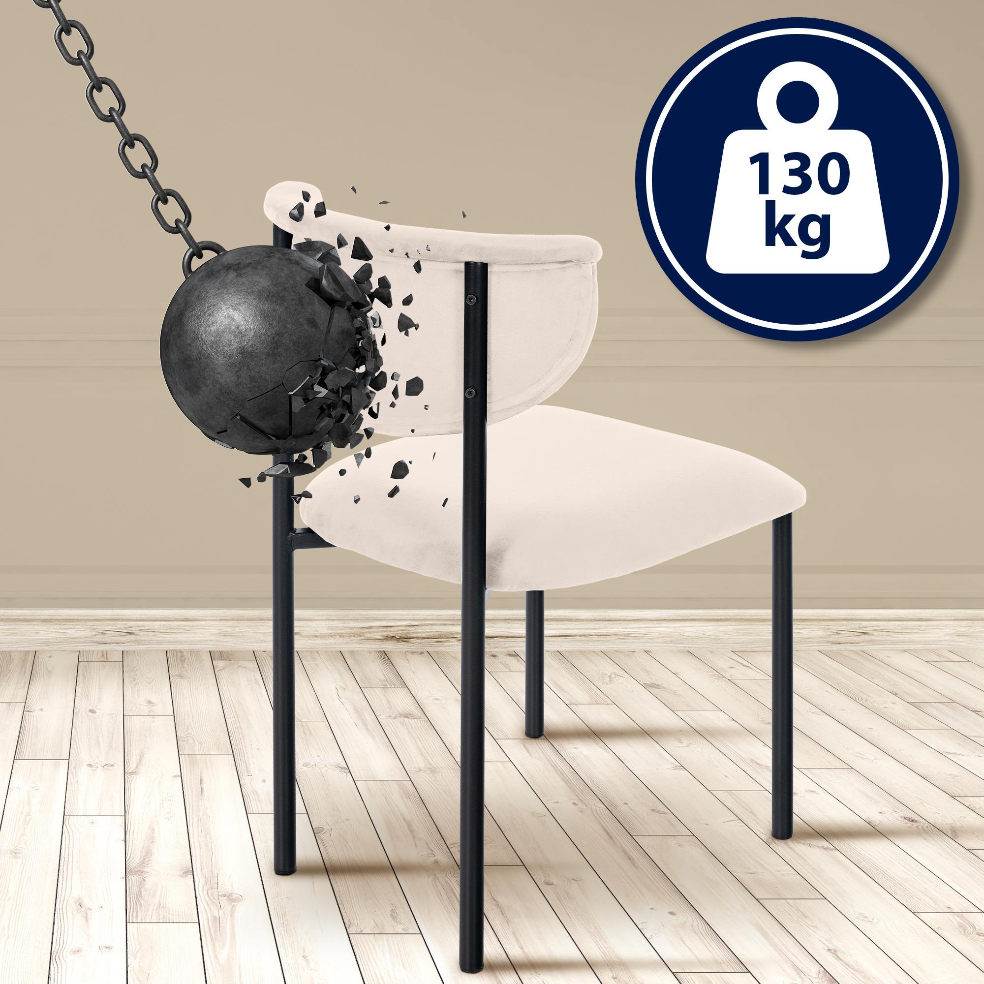 Juego de 2 sillas de comedor Gambell terciopelo