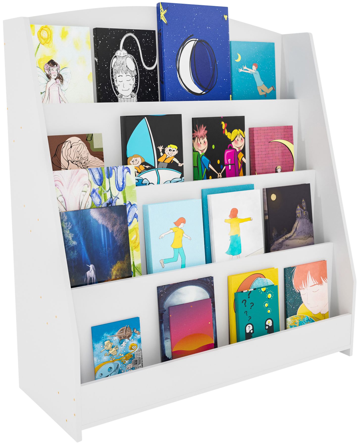 Librería Melfa de madera con 4 estantes
