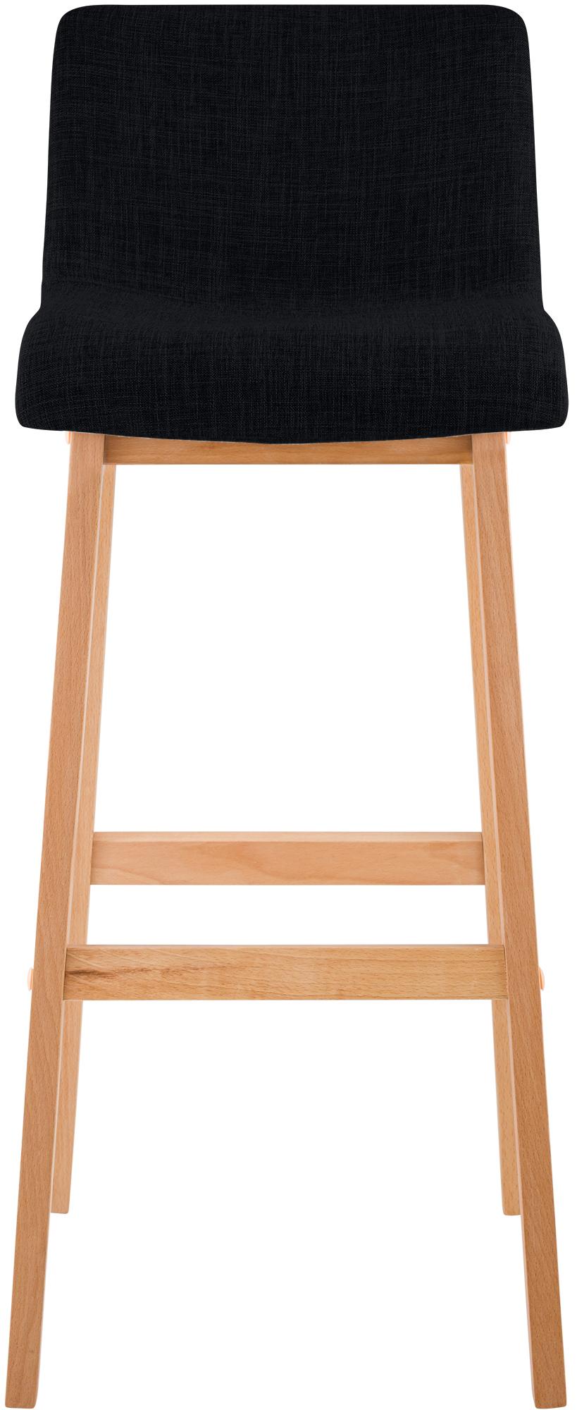 Taburete de bar Hover de tela con base de cuatro patas en color Natura