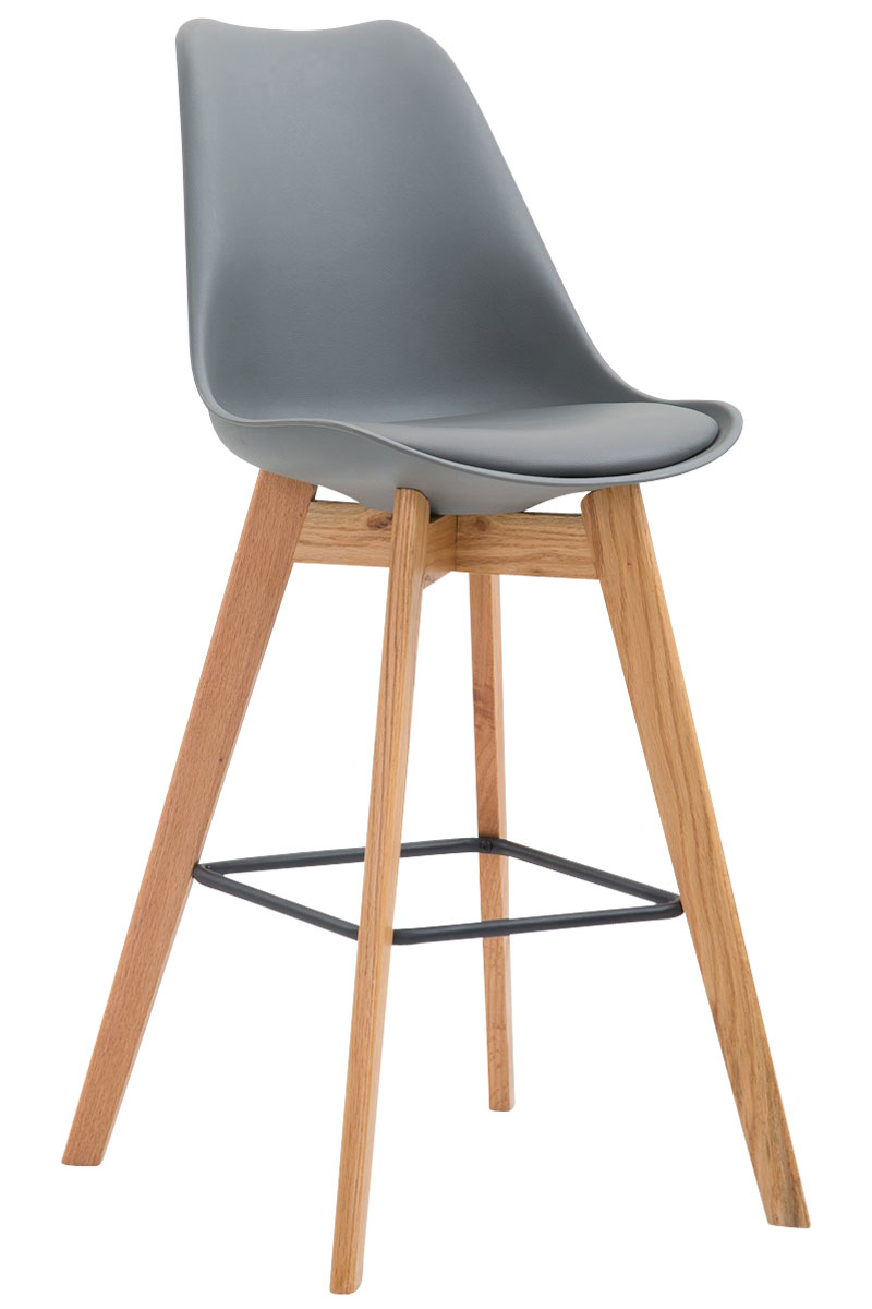 Set De 2 Taburetes De Bar Metz Con Asiento En Polipropileno