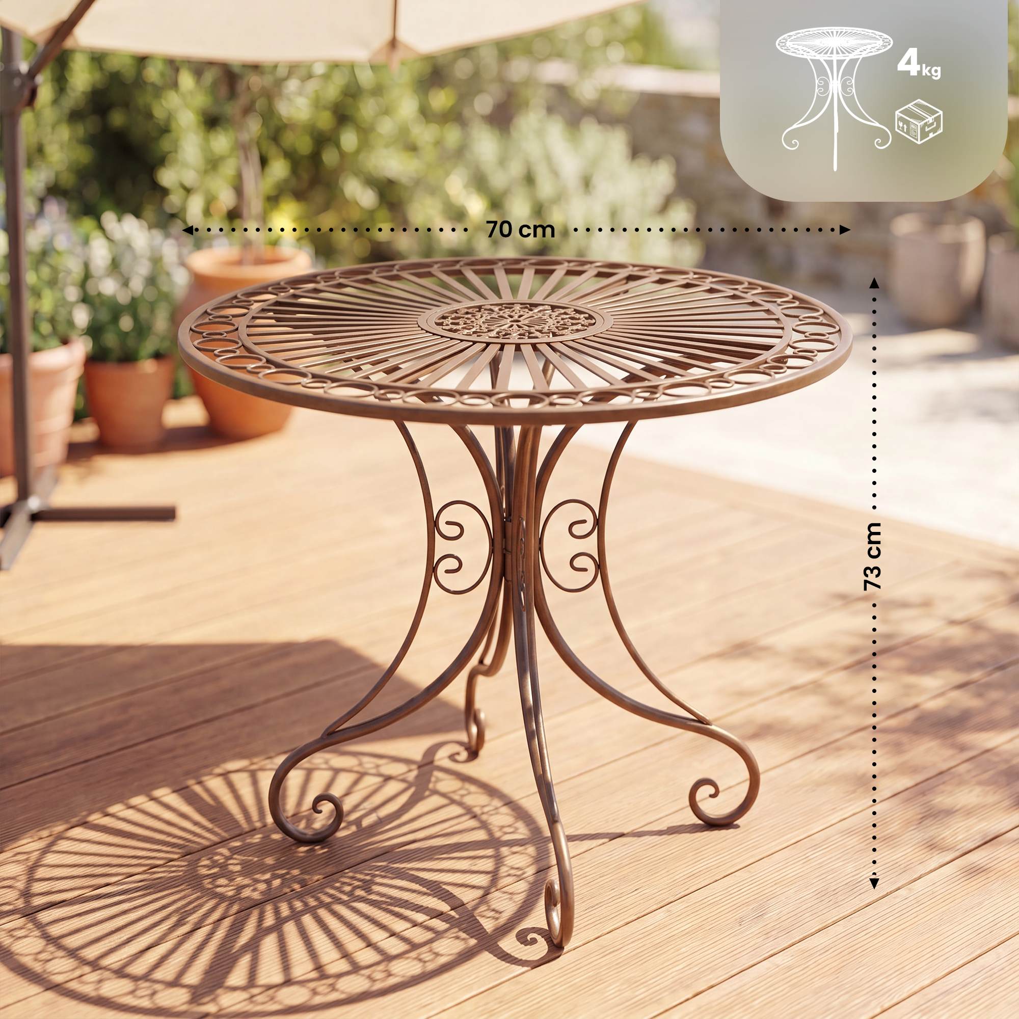 Mesa de jardín Hari
