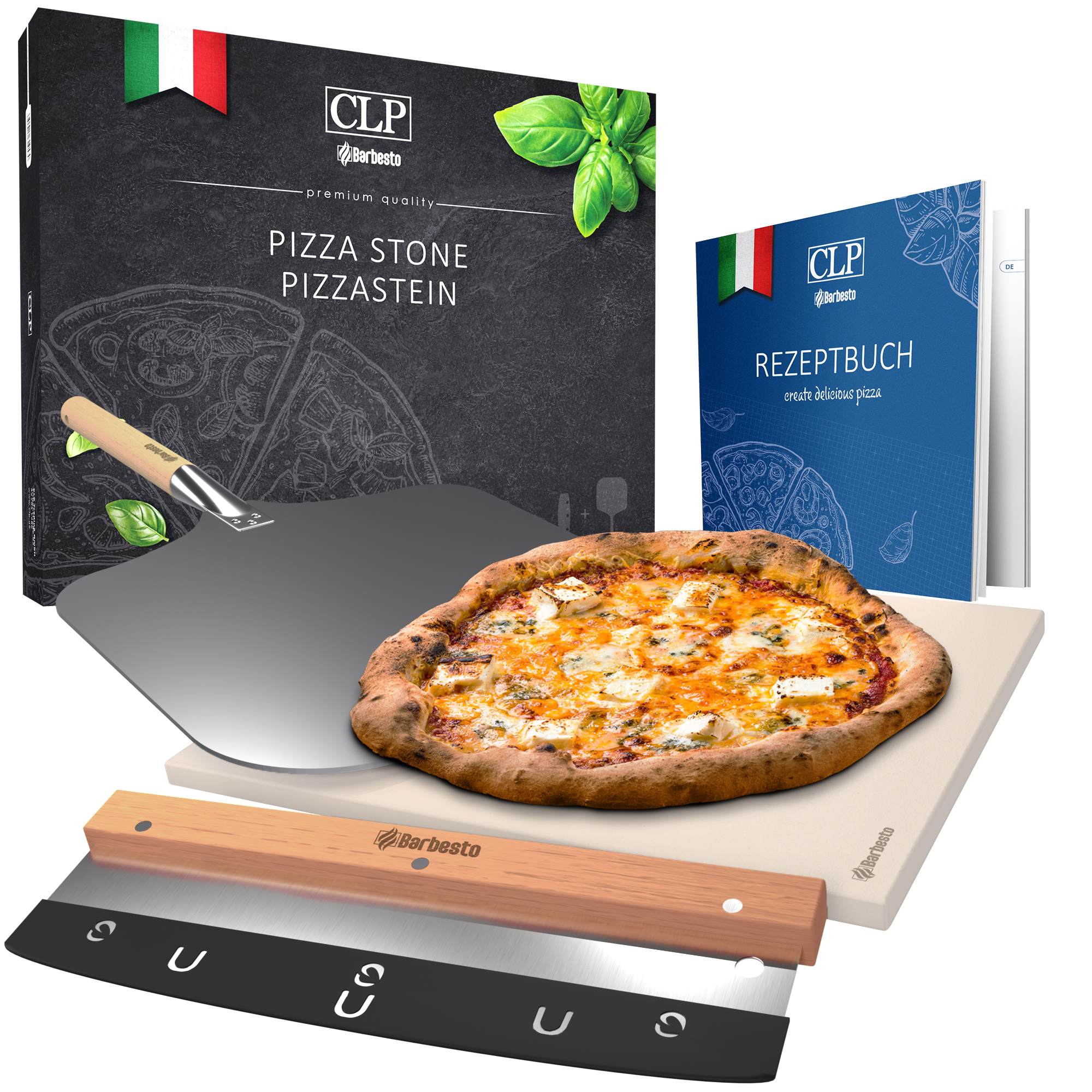 Set de piedra & utensilios para preparar pizza