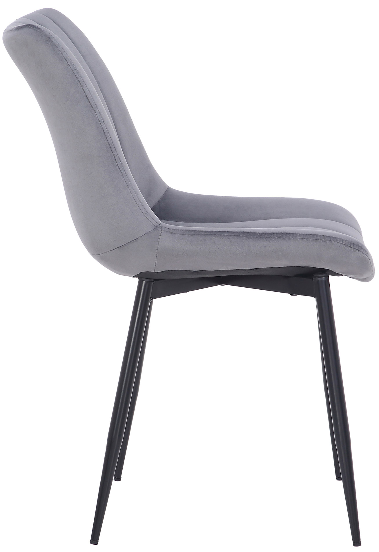 Set de 2 Sillas de comedor Rahden en terciopelo