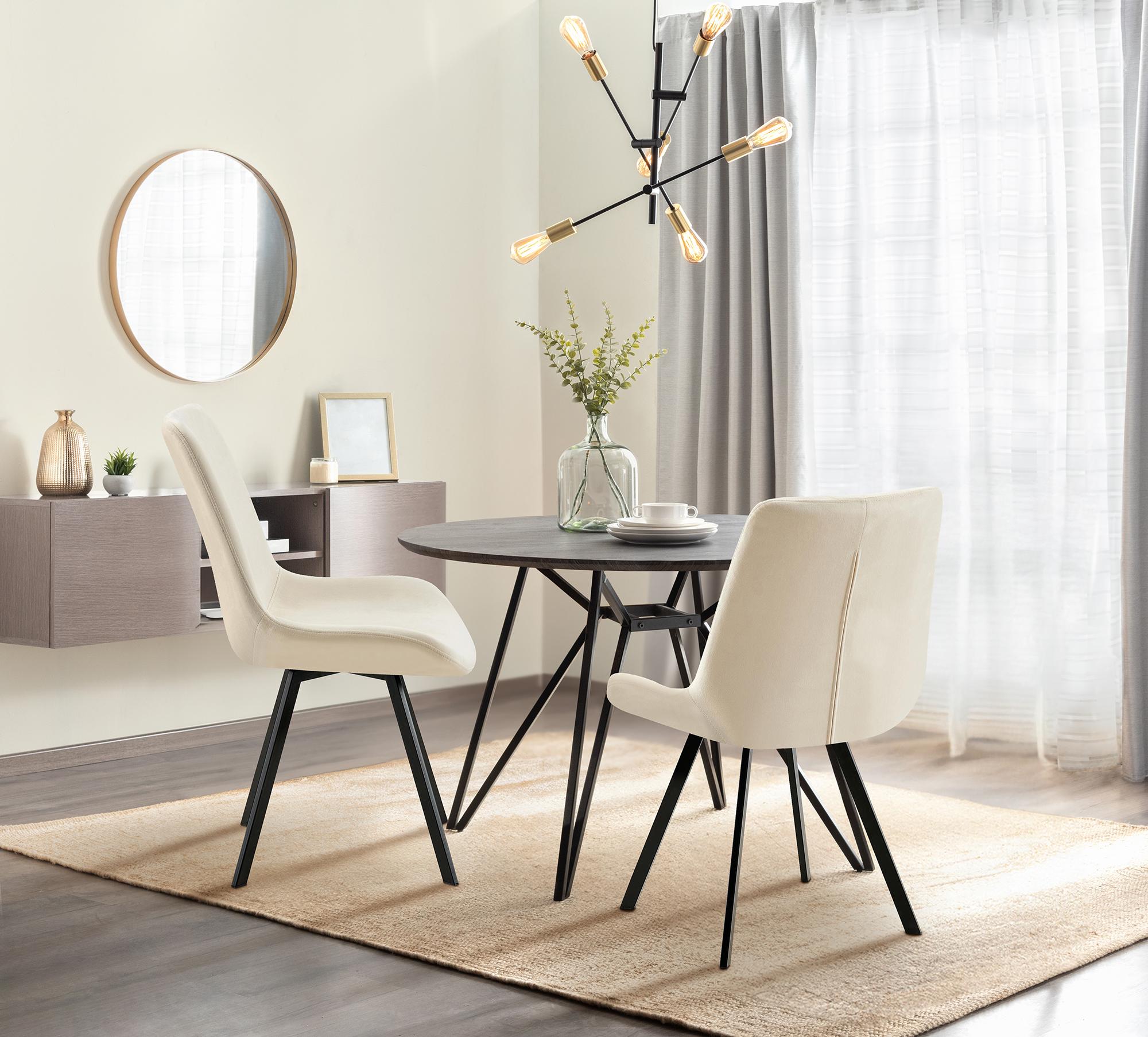 Silla de comedor Lewes de terciopelo