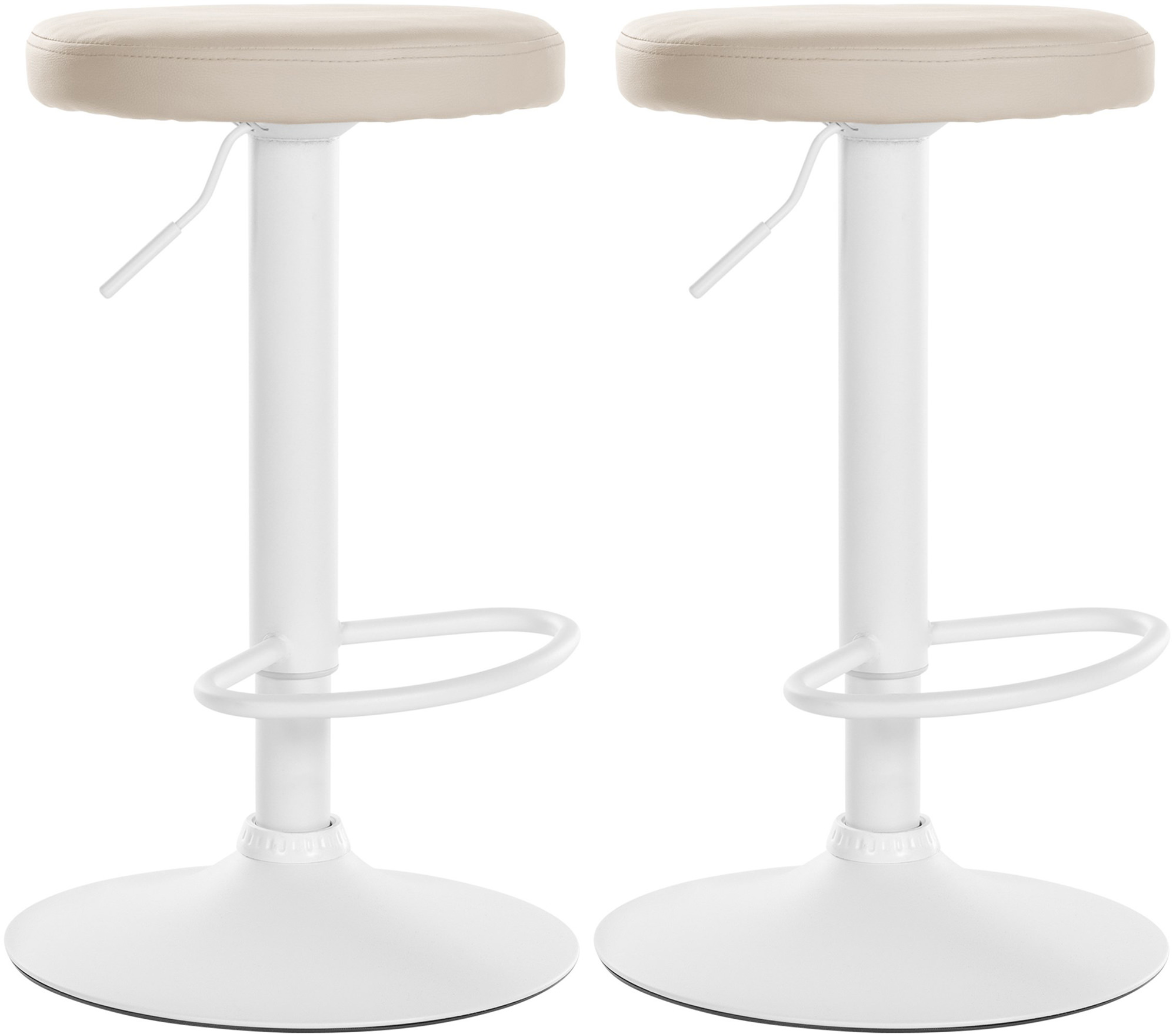 Set de 2 taburetes de bar Ponte en polipiel