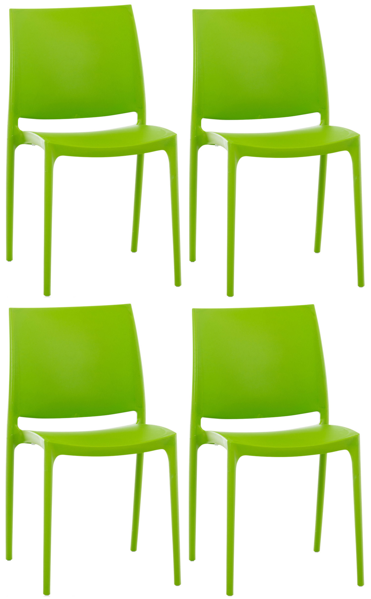 Set de 4 sillas apilables Maya