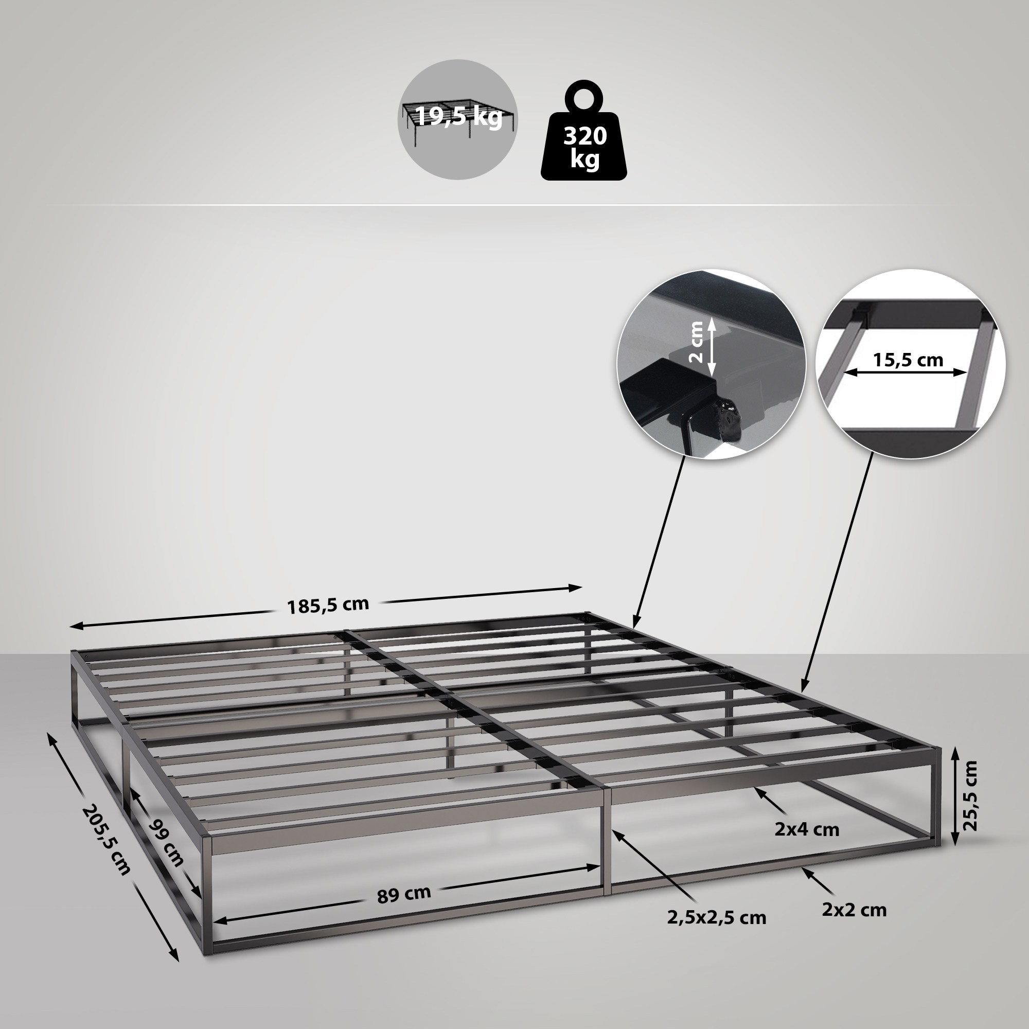 Cama de metal Scala