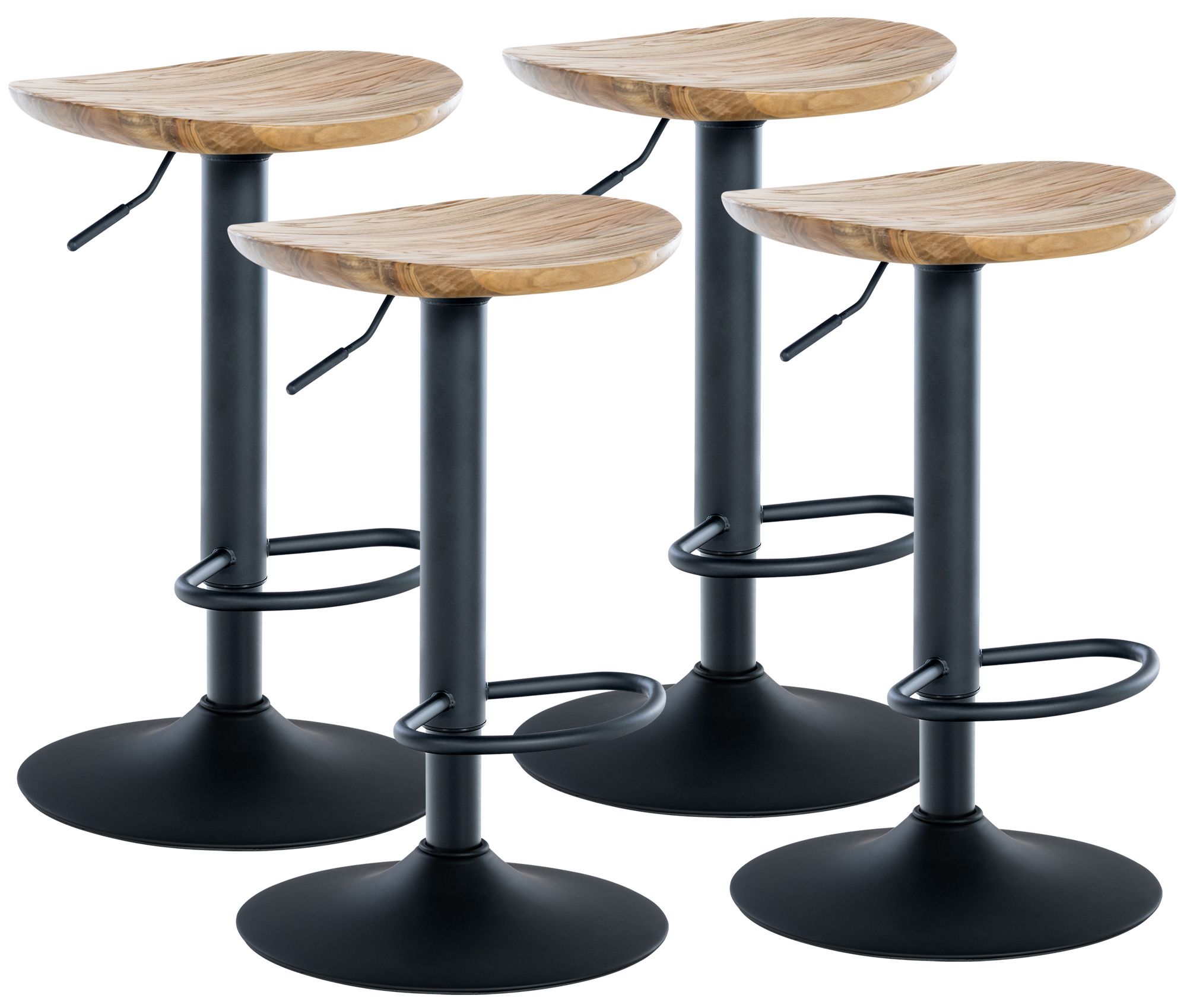 Set de 4 taburetes de bar Skelde