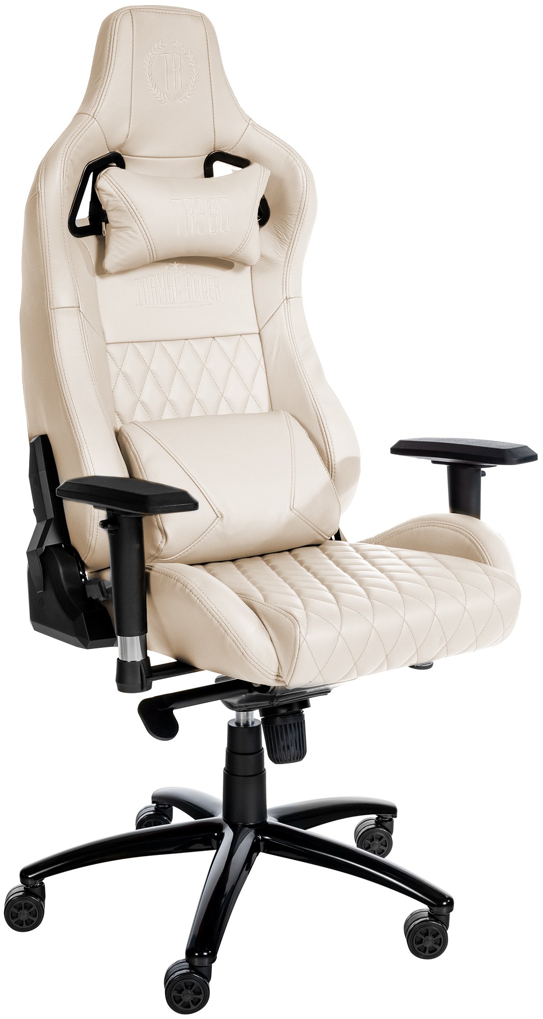 Silla de oficina Keren tapizada en piel genuina