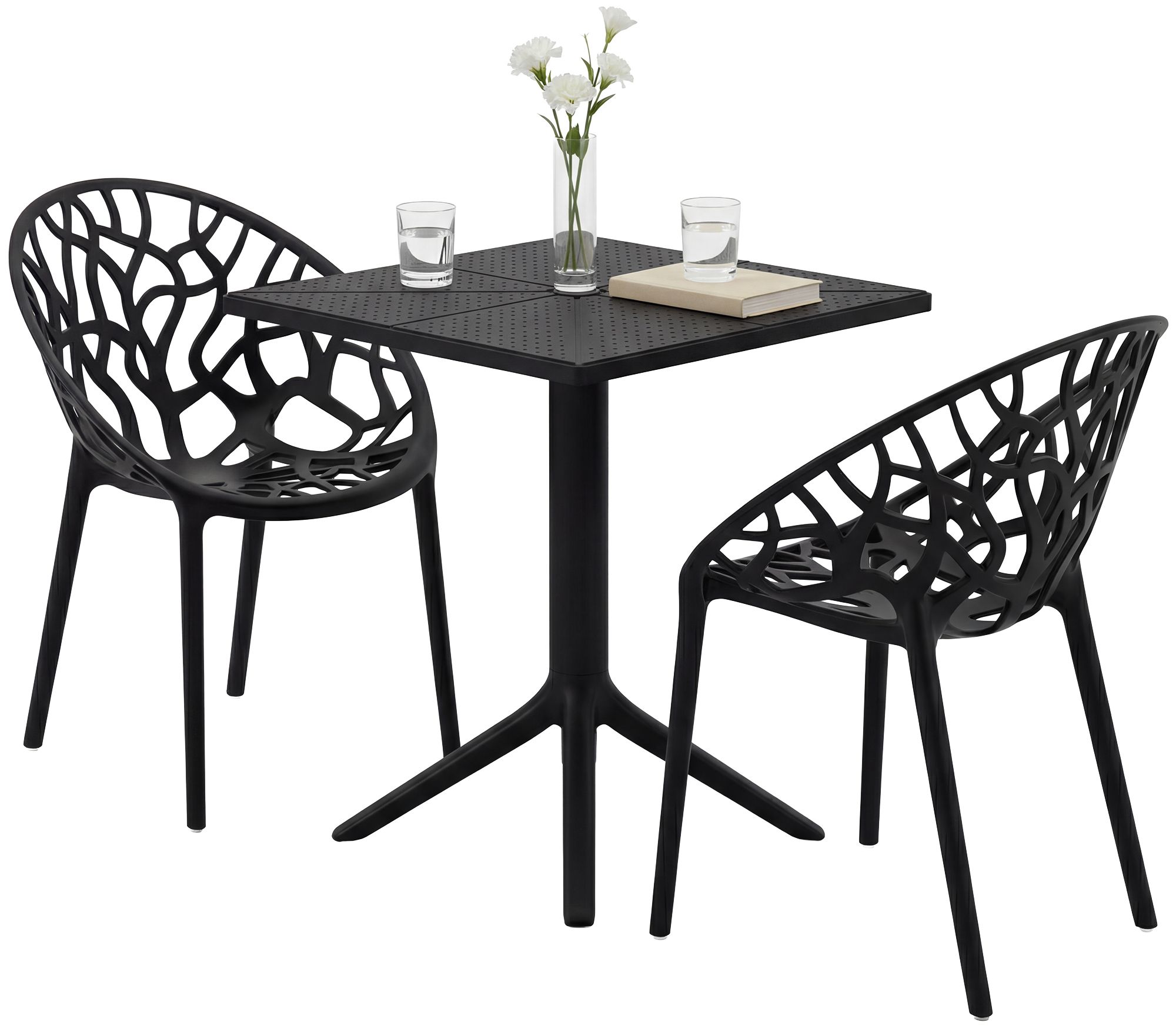 Conjunto de muebles de jardin Neriva con 2 sillas