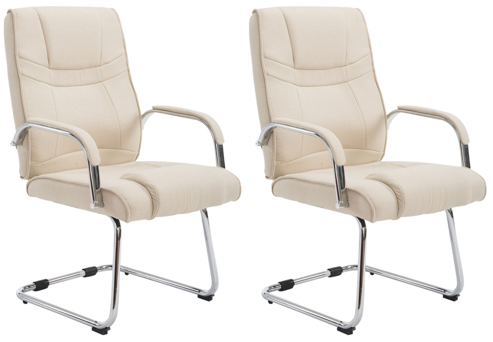 Set de 2 sillas cantilever XXL Attila en tela