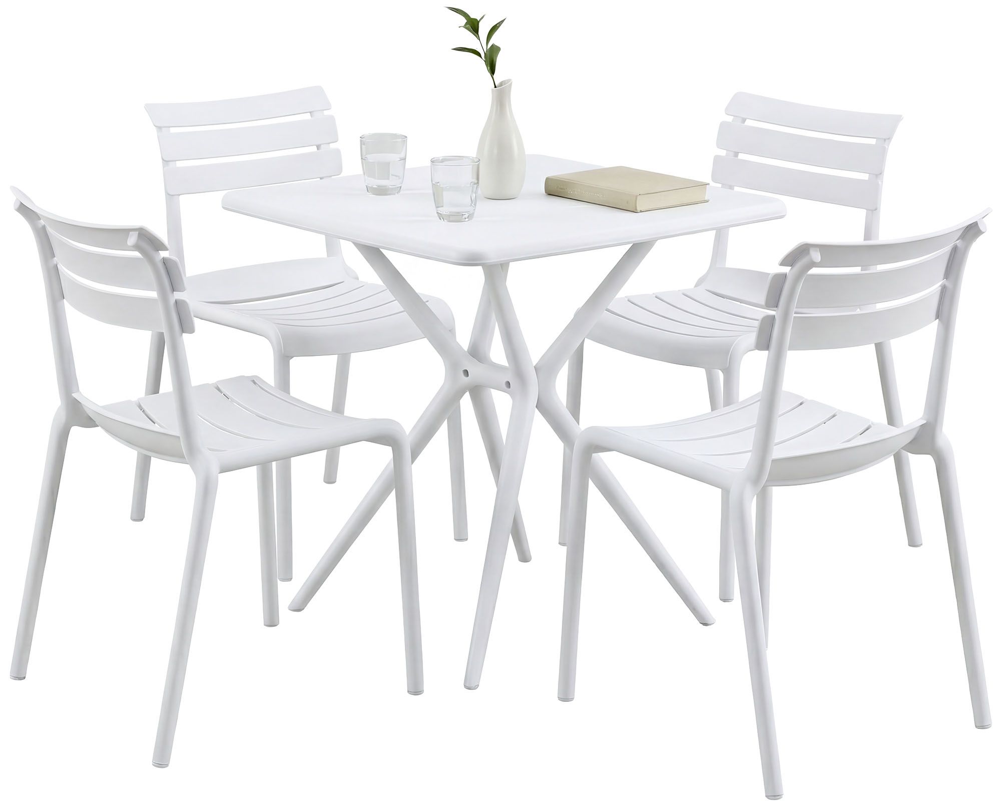 Conjunto de Muebles de Jardín Vela con 4 Sillas