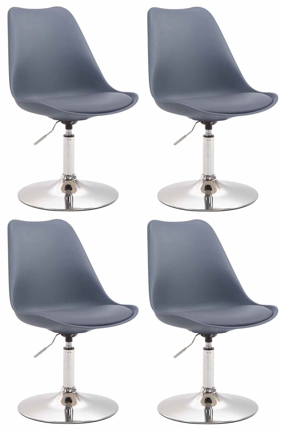 Set de 4 sillas de comedor Maverick con pie de trompeta