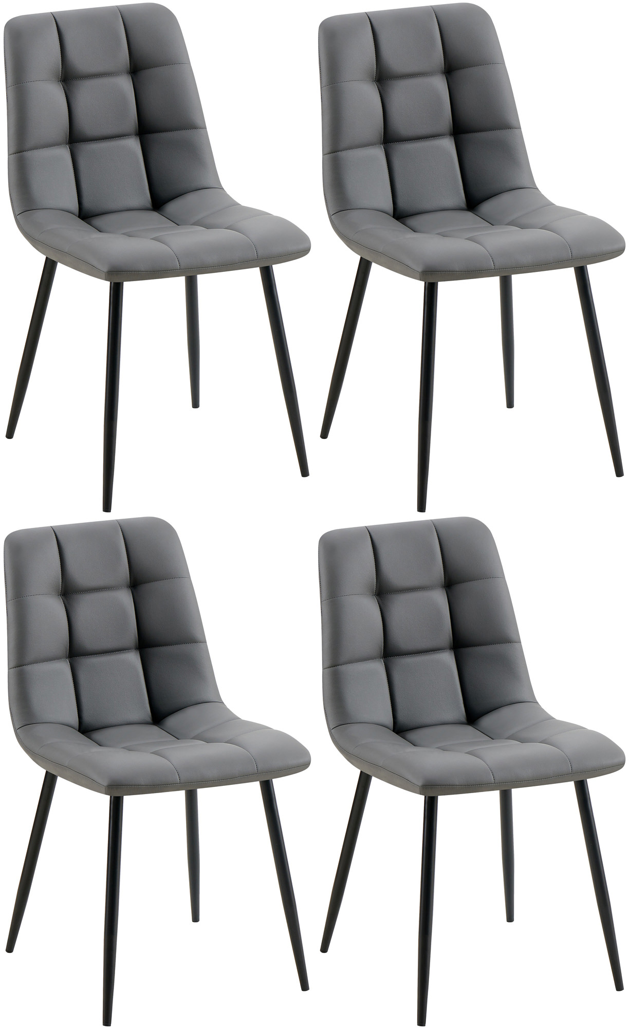 Set de 4 sillas de comedor Antibes en polipiel