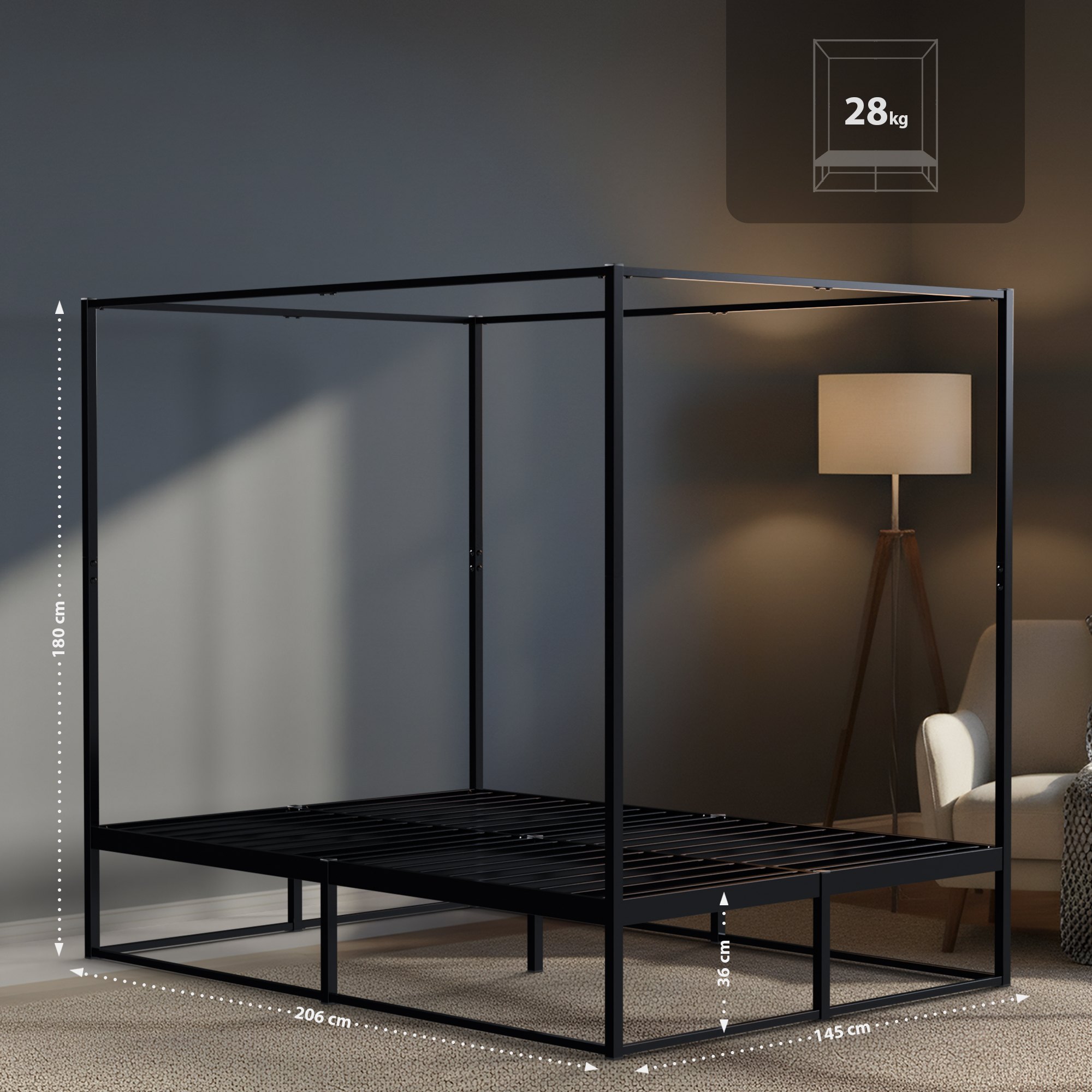 Cama con dosel Batoni
