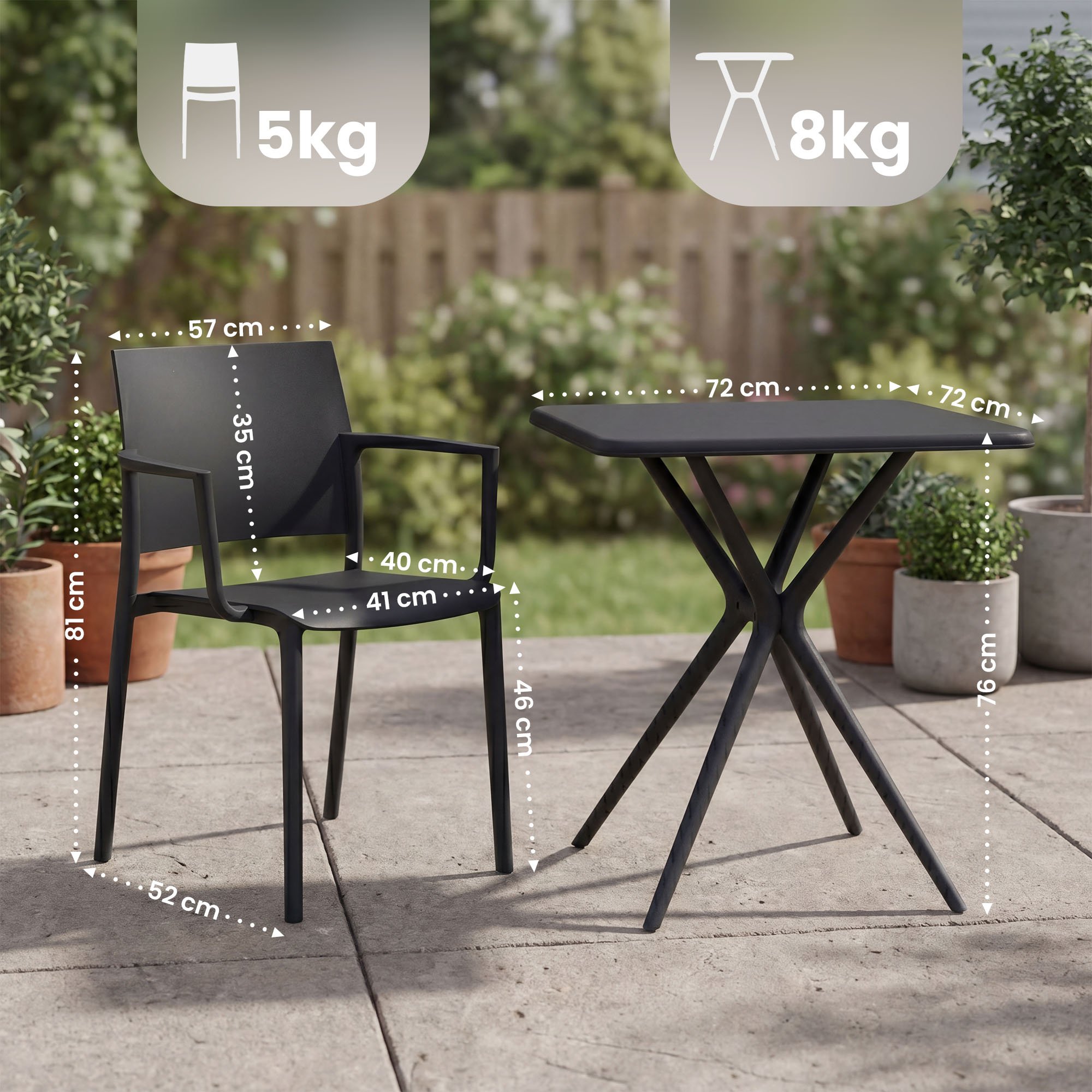 Conjunto de muebles de jardin Pula
