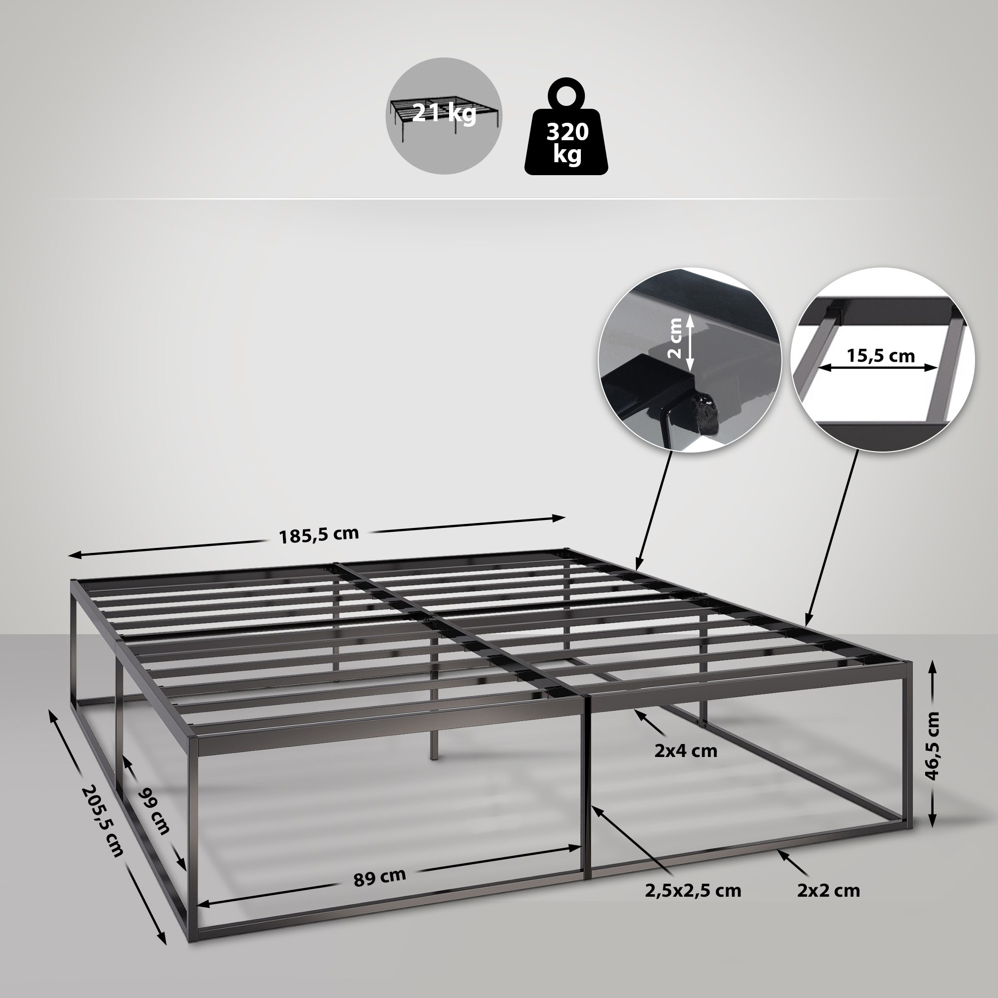 Cama de metal Scala