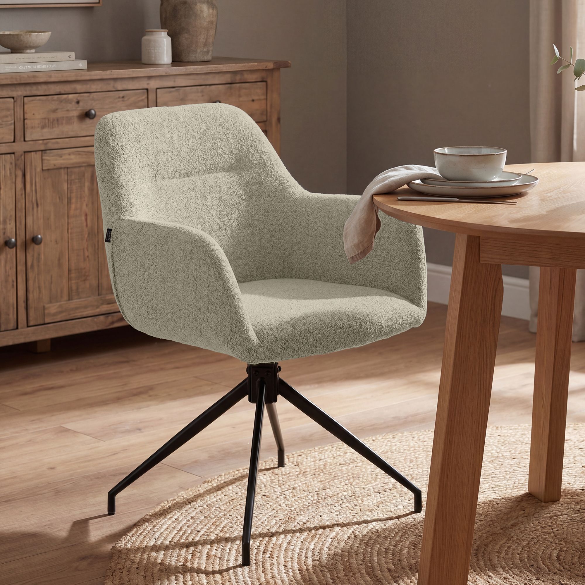 Silla de Comedor Merlinda con Tejido Teddy