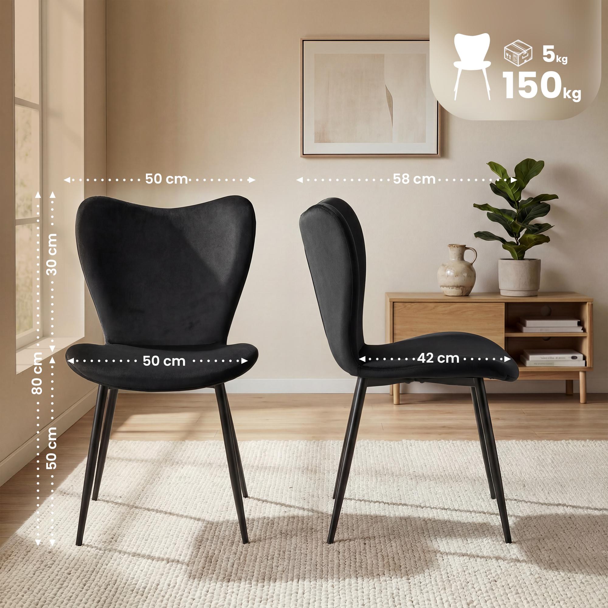 Juego de 2 sillas de comedor Maika