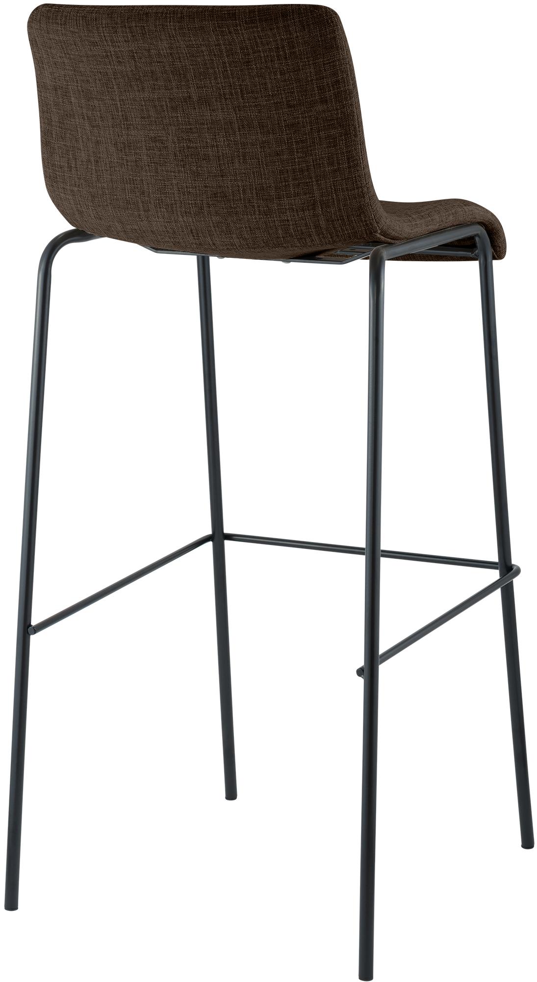 Juego de 2 taburetes de bar Hover, tela, base de cuatro patas
