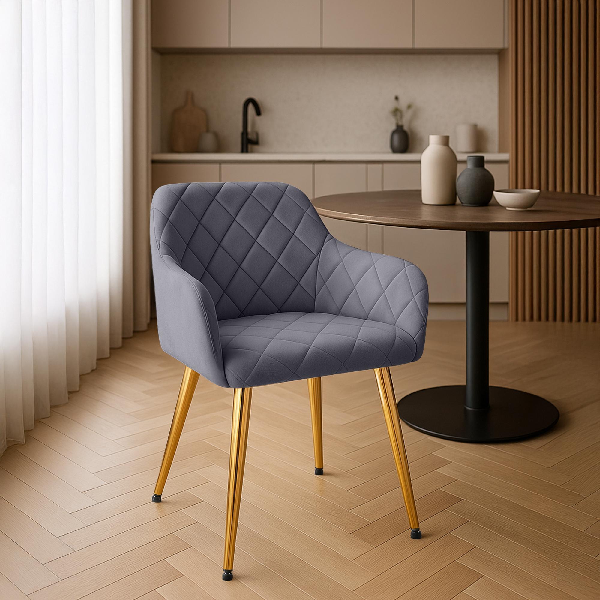 Silla de comedor Monett terciopelo
