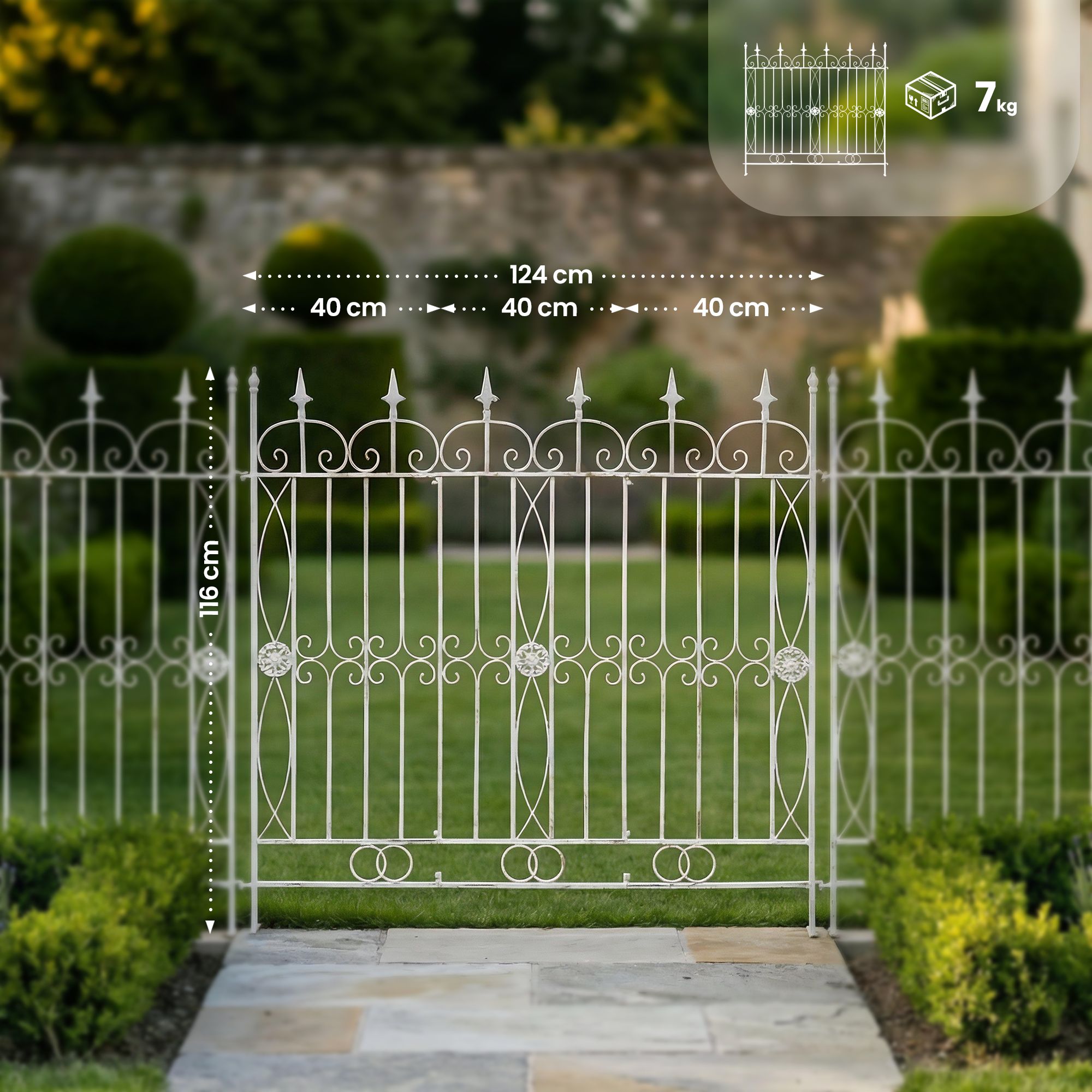 Set de 4 vallas de jardín Mangold