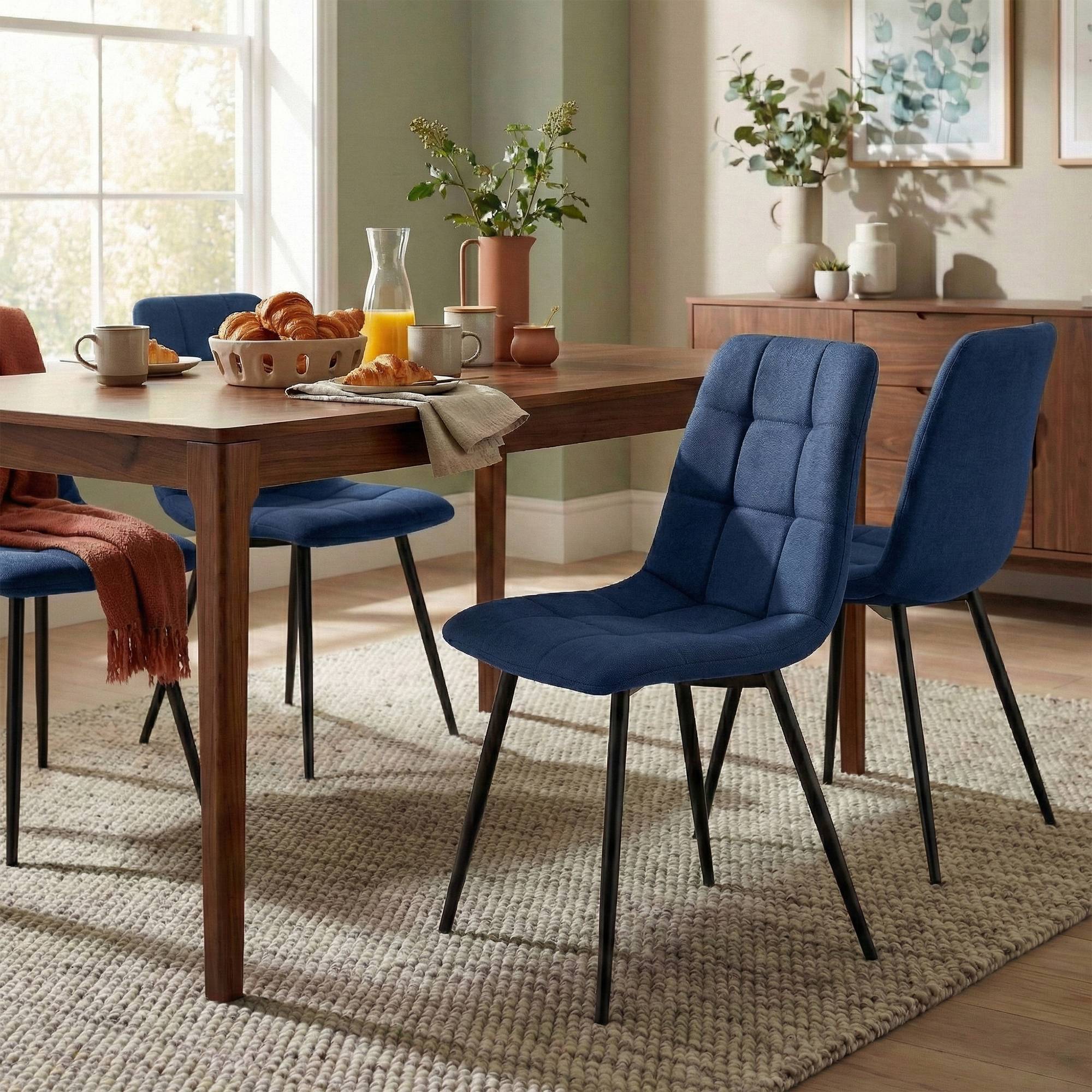Silla de comedor Antibes de tela