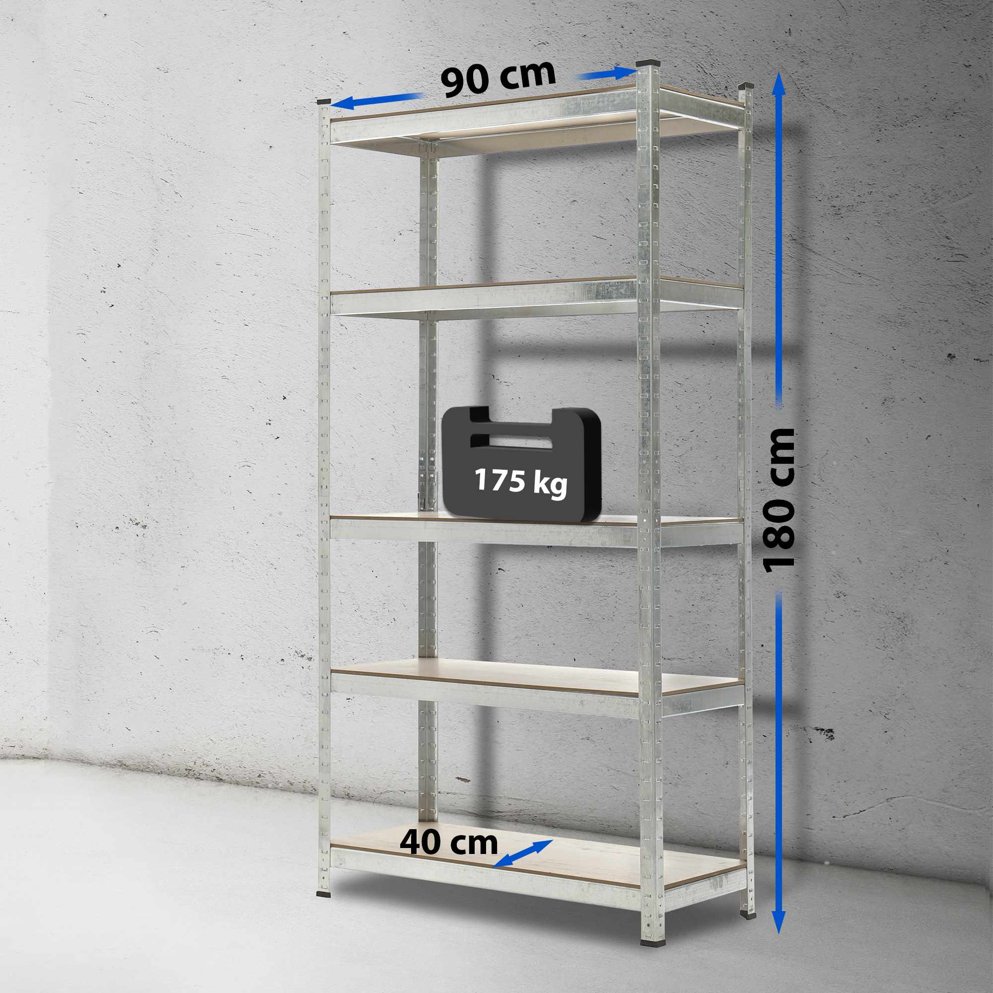 Estantería Metálica de Almacenaje Galvanizada