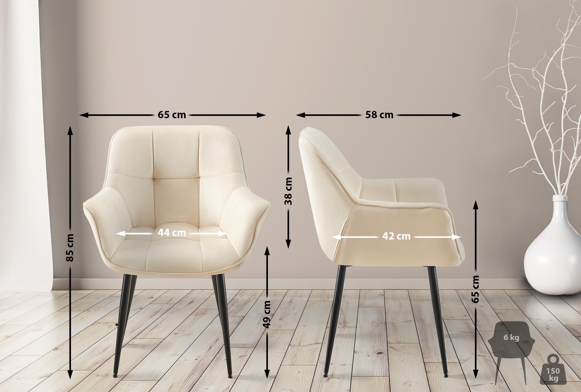 Silla de comedor Roseville en terciopelo