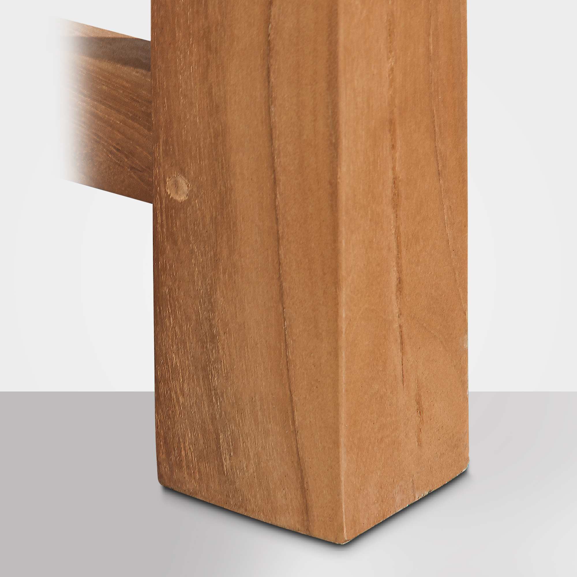 Banco de teca de 120 cm con cubierta protectora