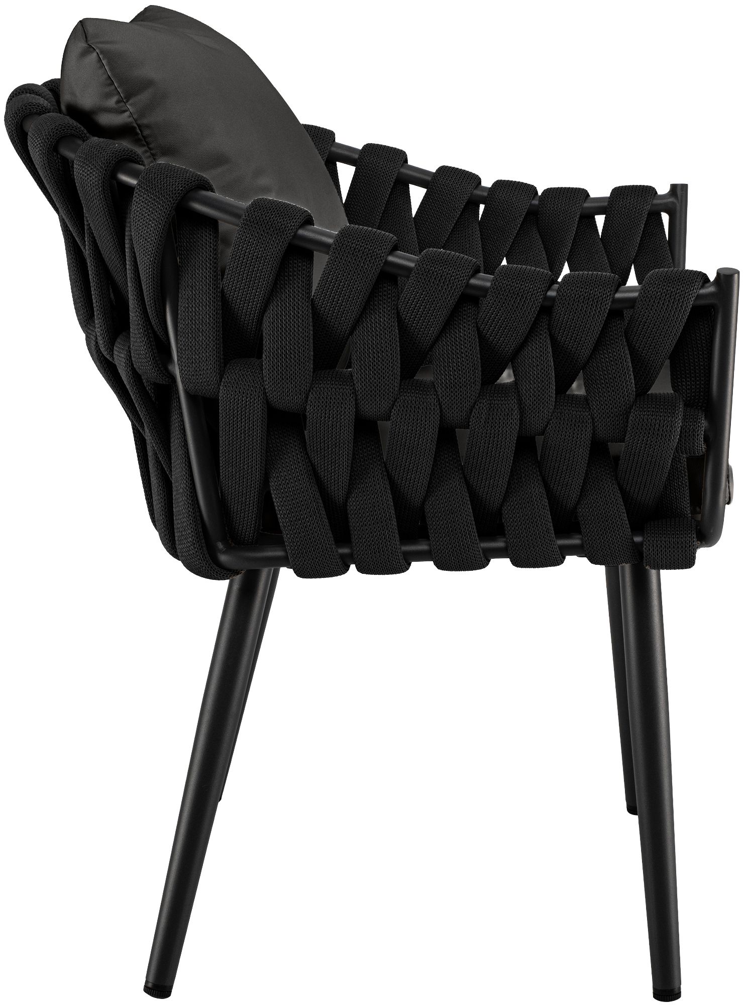 Sillón de jardín Naxos antracita con cojín de asiento