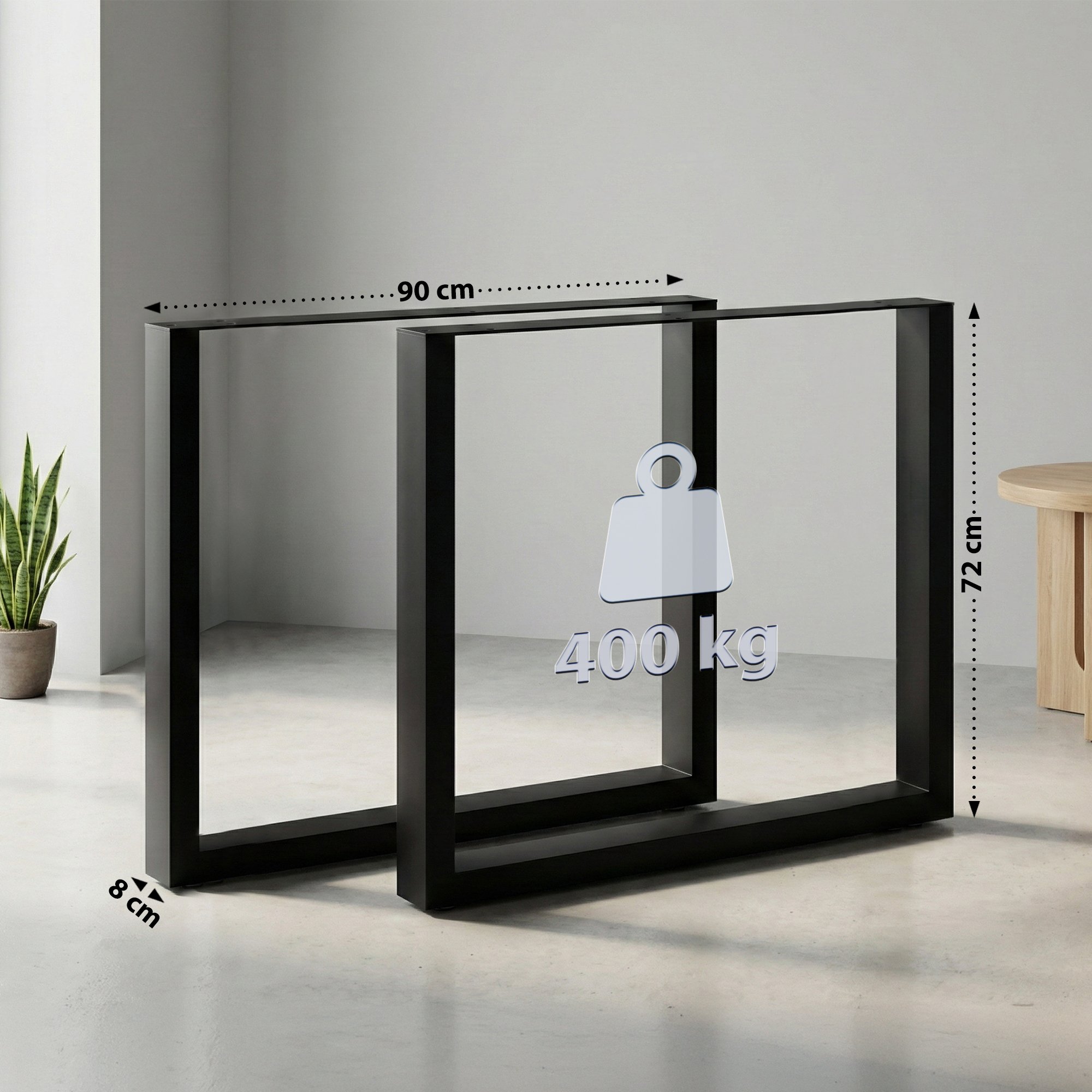 Juego de 2 patas de mesa Ilkan