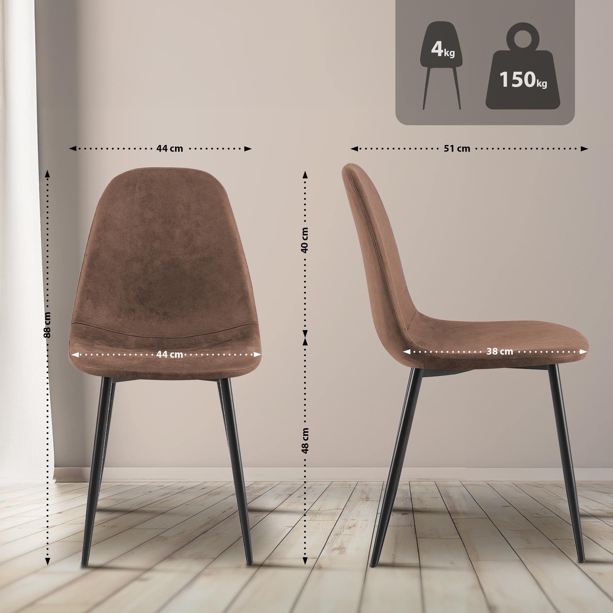 Conjunto de 4 sillas de comedor Napier