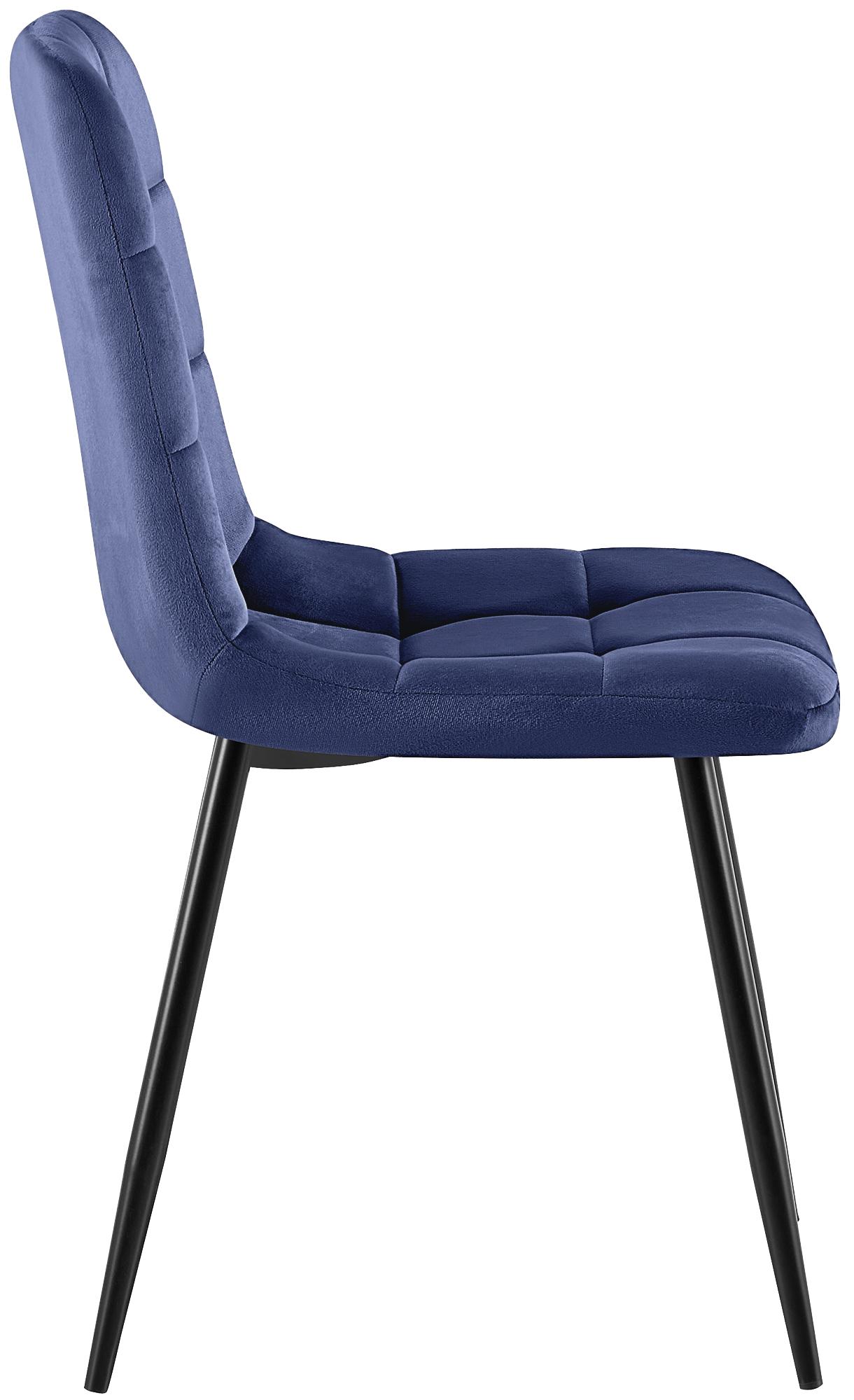Silla de comedor Antibes tapizada en terciopelo