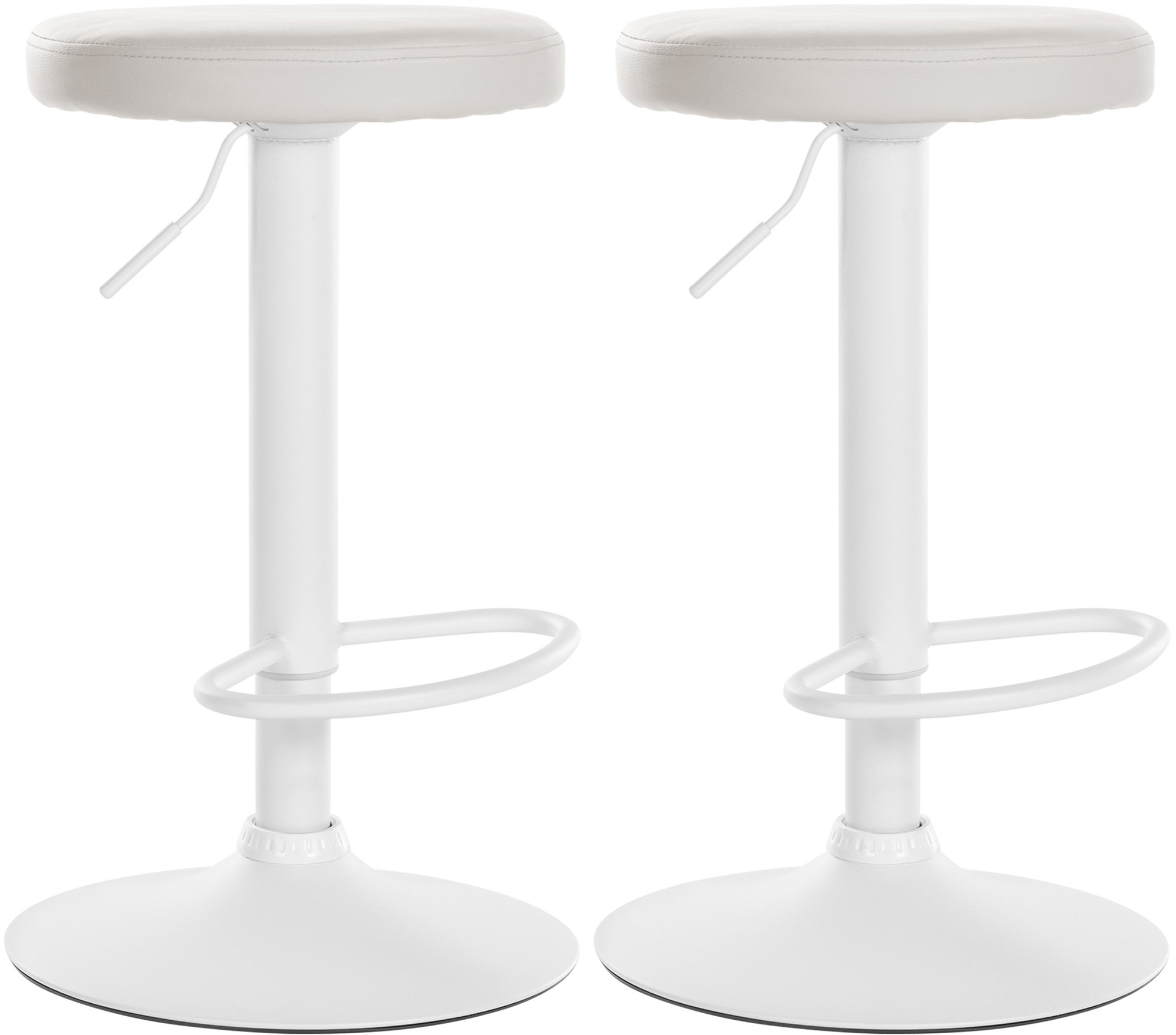 Set de 2 taburetes de bar Ponte en polipiel