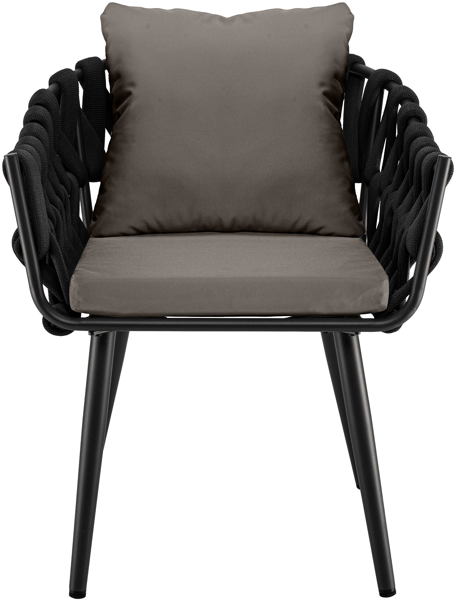 Sillón de jardín Naxos antracita con cojín de asiento