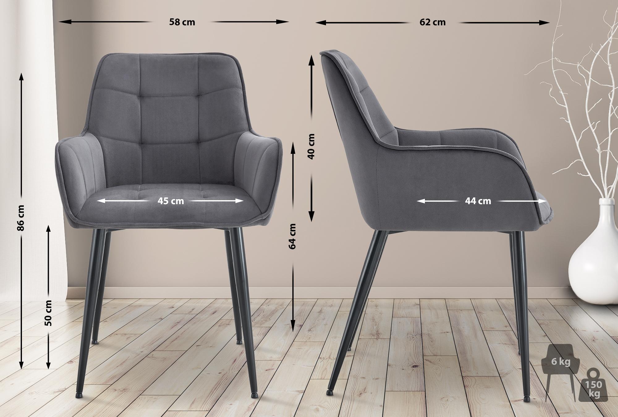 Funda de terciopelo para silla de comedor Ferndale