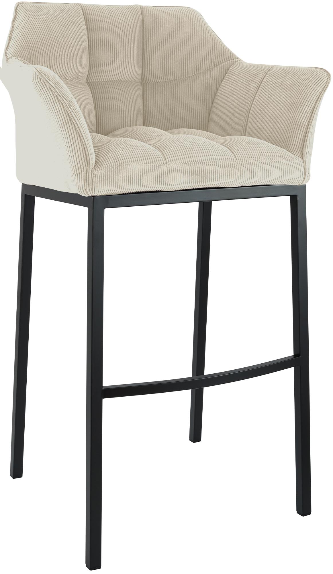Taburete de bar Damaso Cord con base de cuatro patas