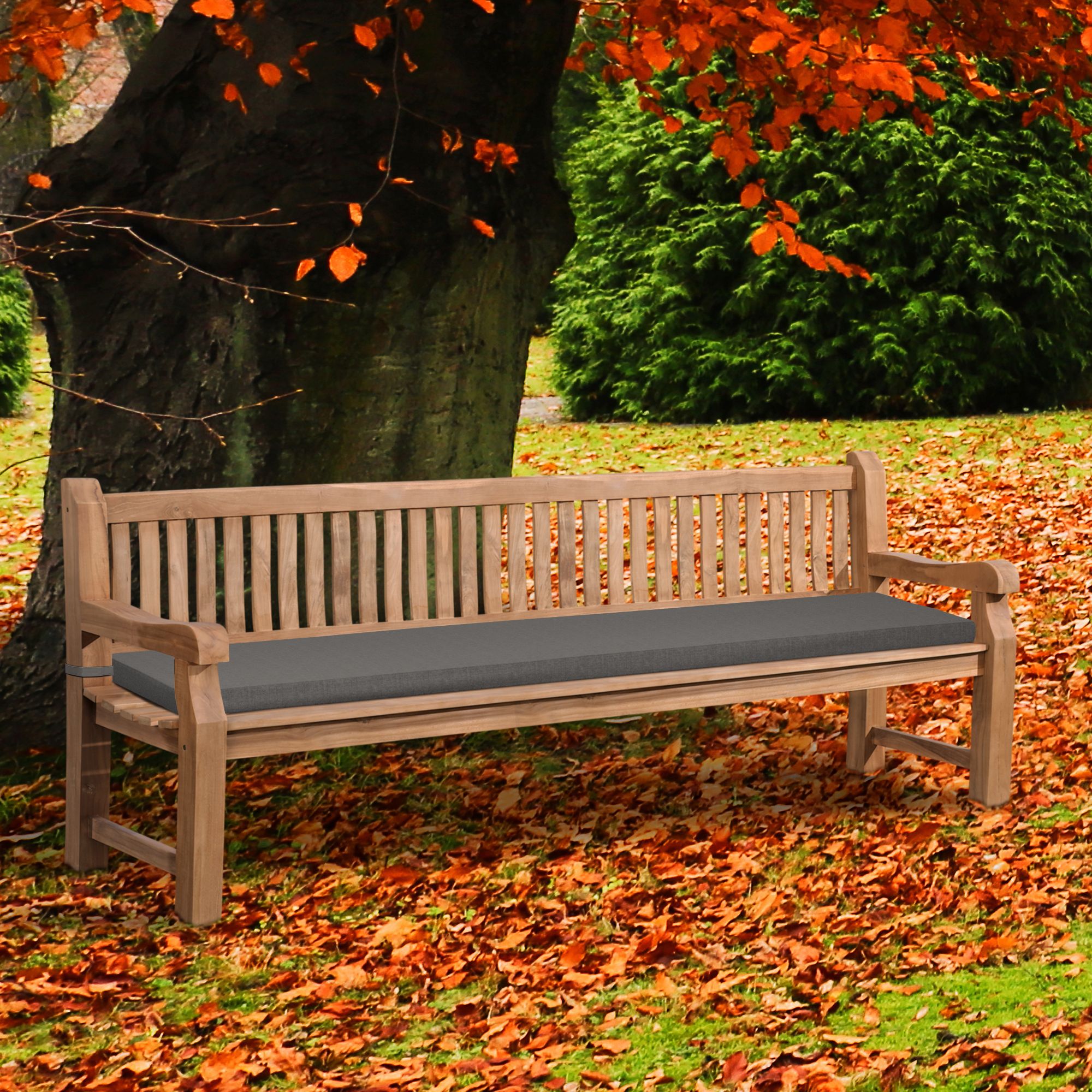 Banco de Jardin de Teca Daxon con Cojin de Asiento